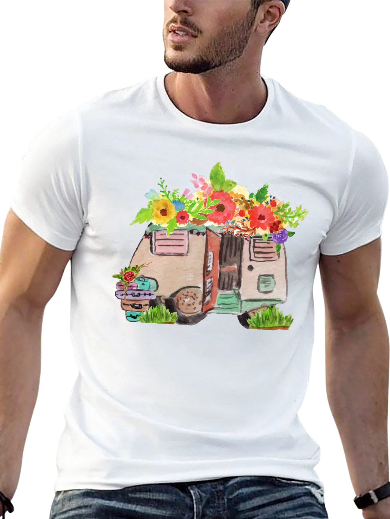 Floral Camper Graphic Tee