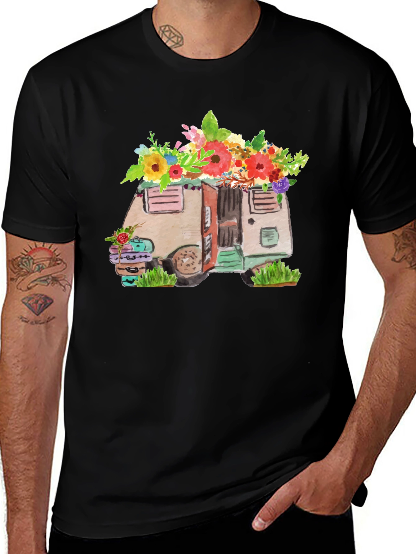Floral Camper Graphic Tee