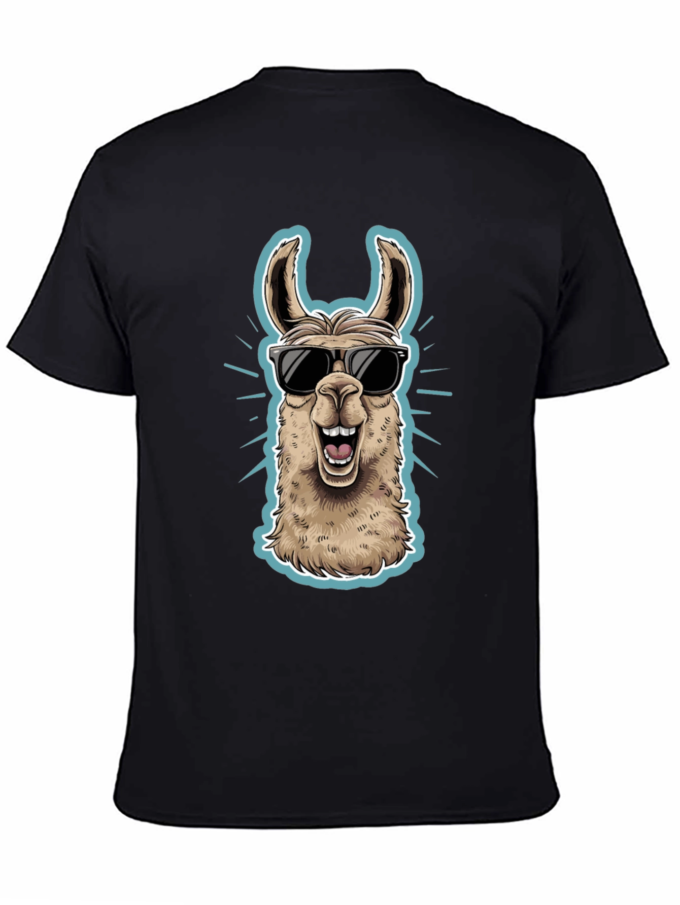 Cool Llama Graphic Tee - Mens Black T-Shirt