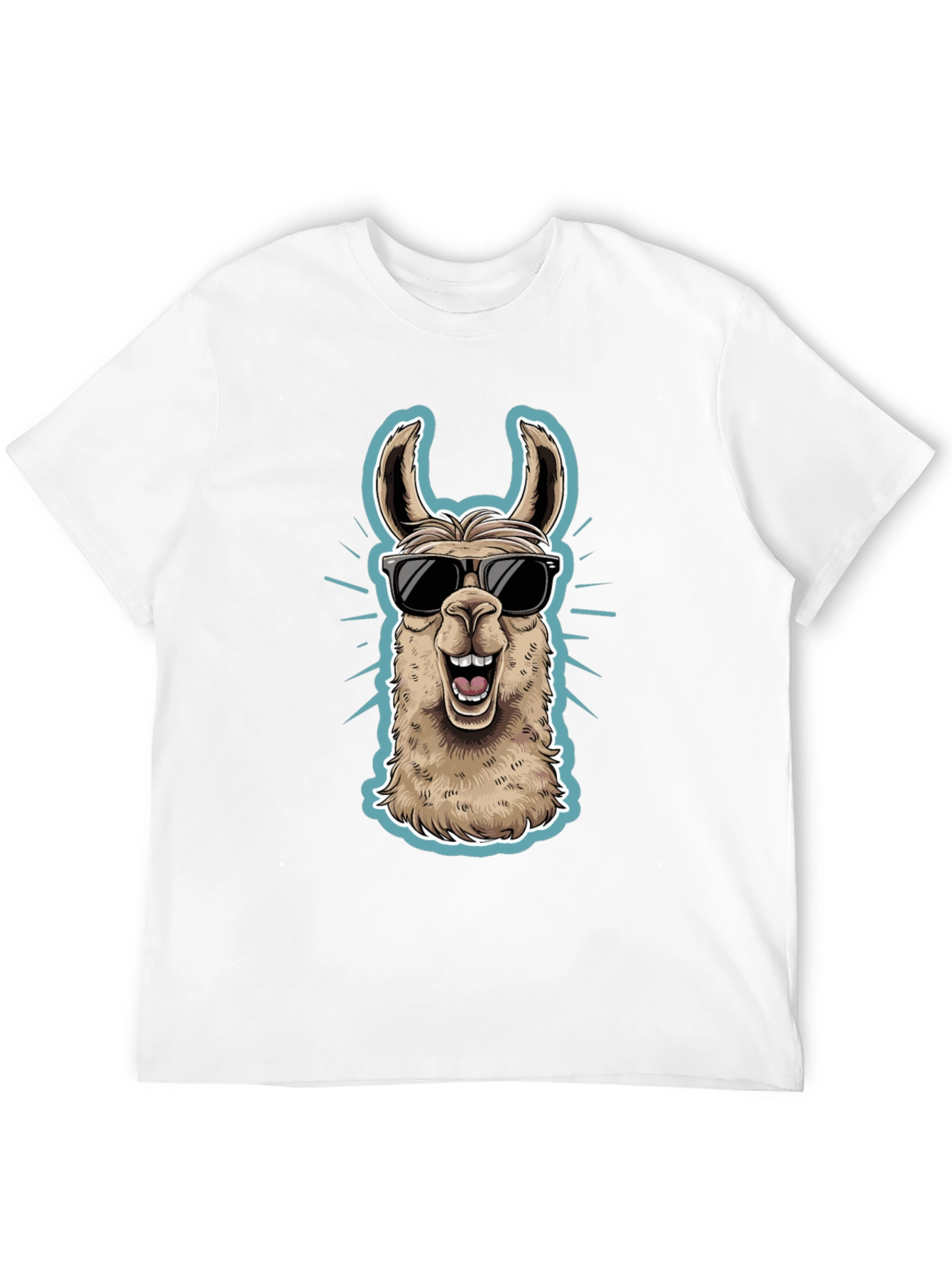 Cool Llama Graphic Tee - Mens Black T-Shirt