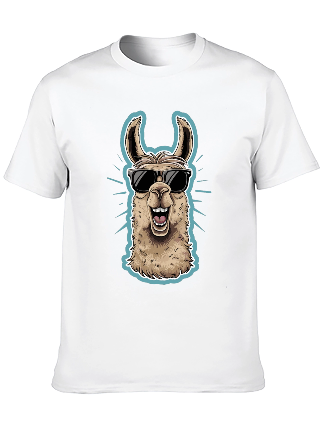 Cool Llama Graphic Tee - Mens Black T-Shirt