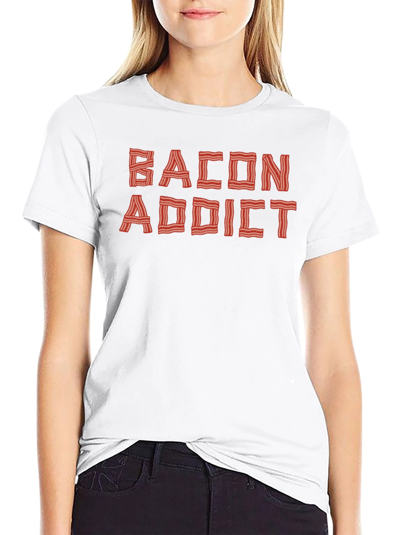 Bacon Addict Graphic Tee - Funny Food Lover T-Shirt