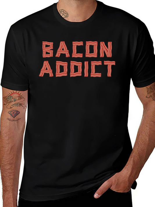 Bacon Addict Graphic Tee - Funny Food Lover T-Shirt