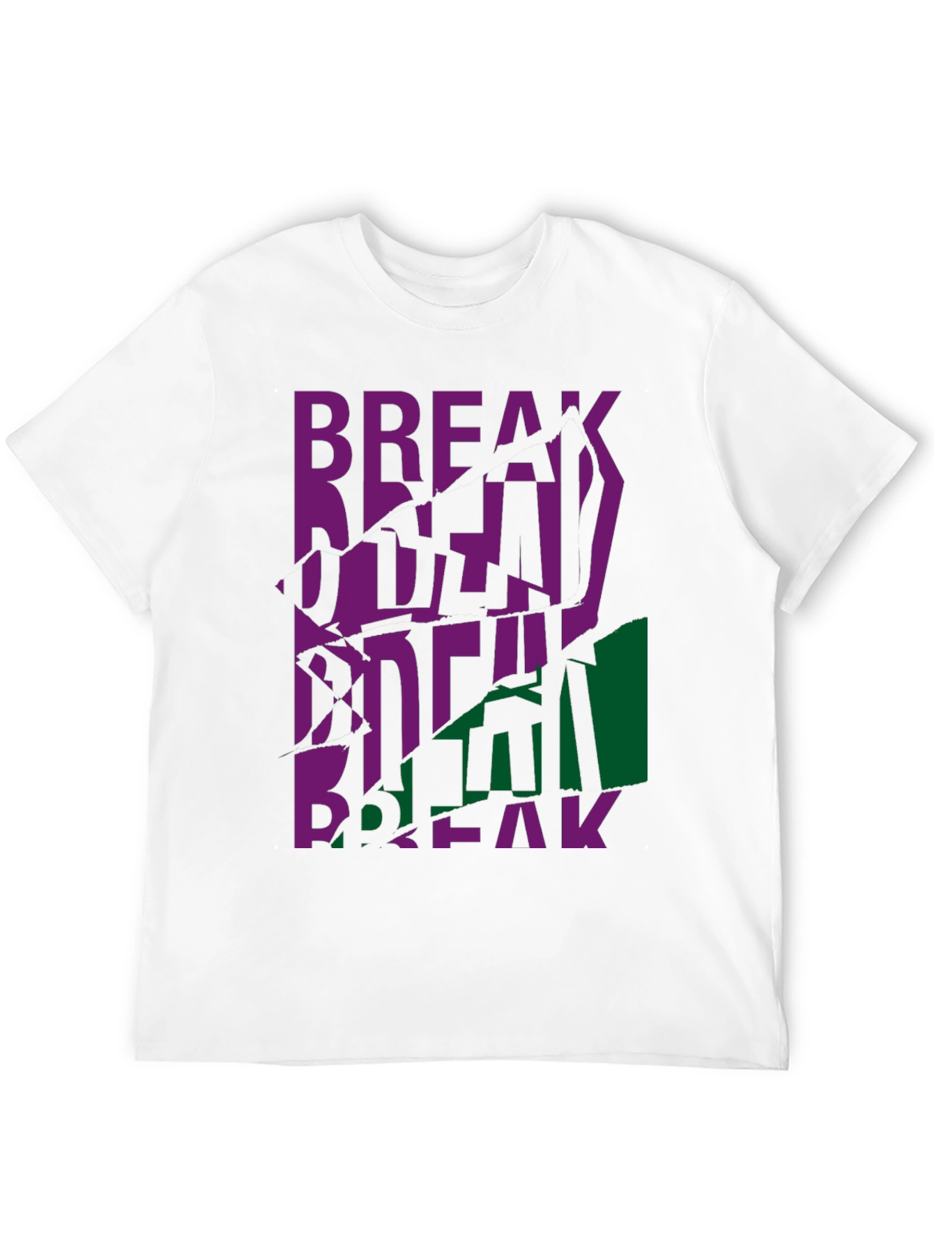 Distorted Break Graphic Tee - Modern Streetwear Shirt