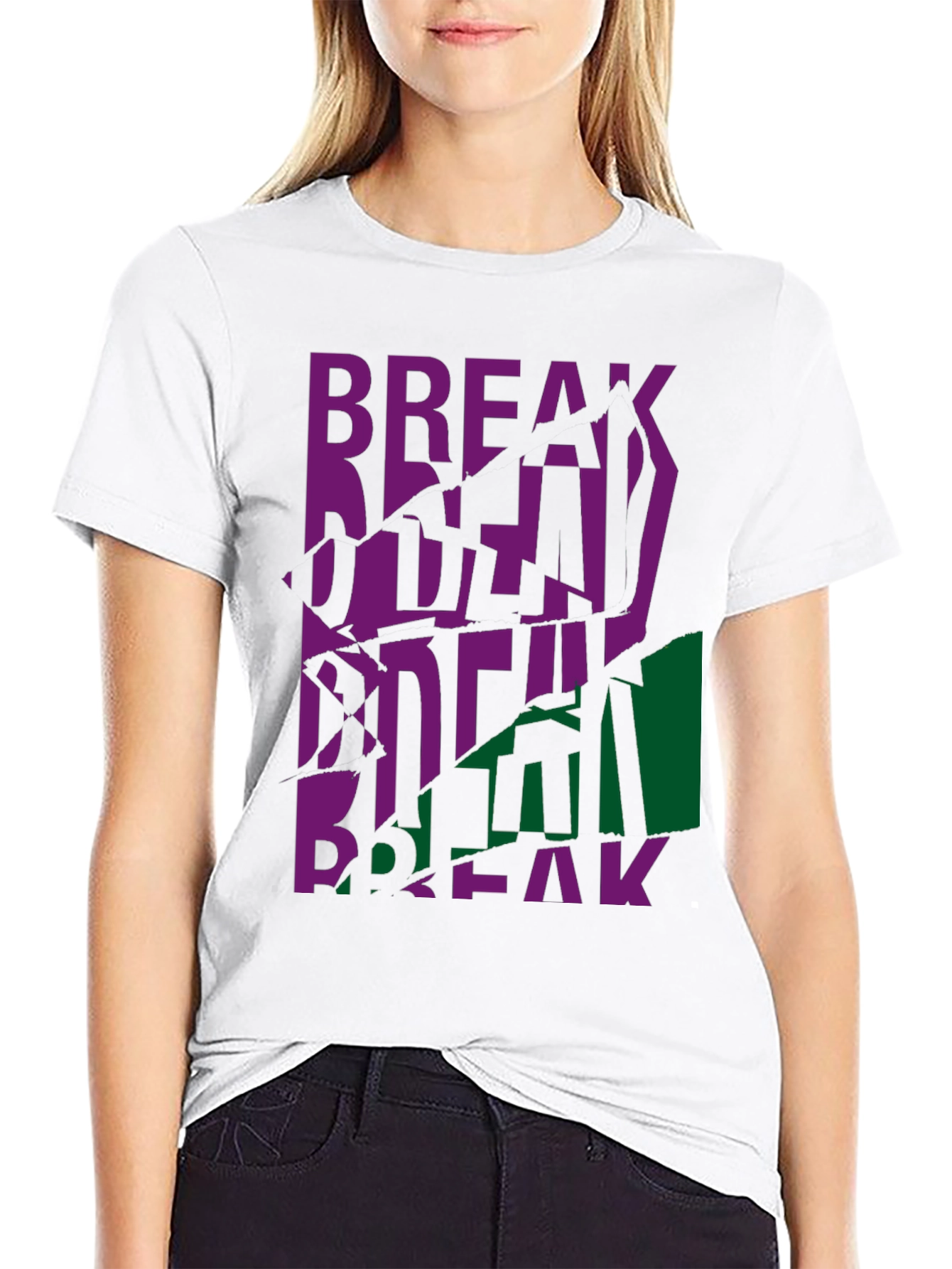 Distorted Break Graphic Tee - Modern Streetwear Shirt