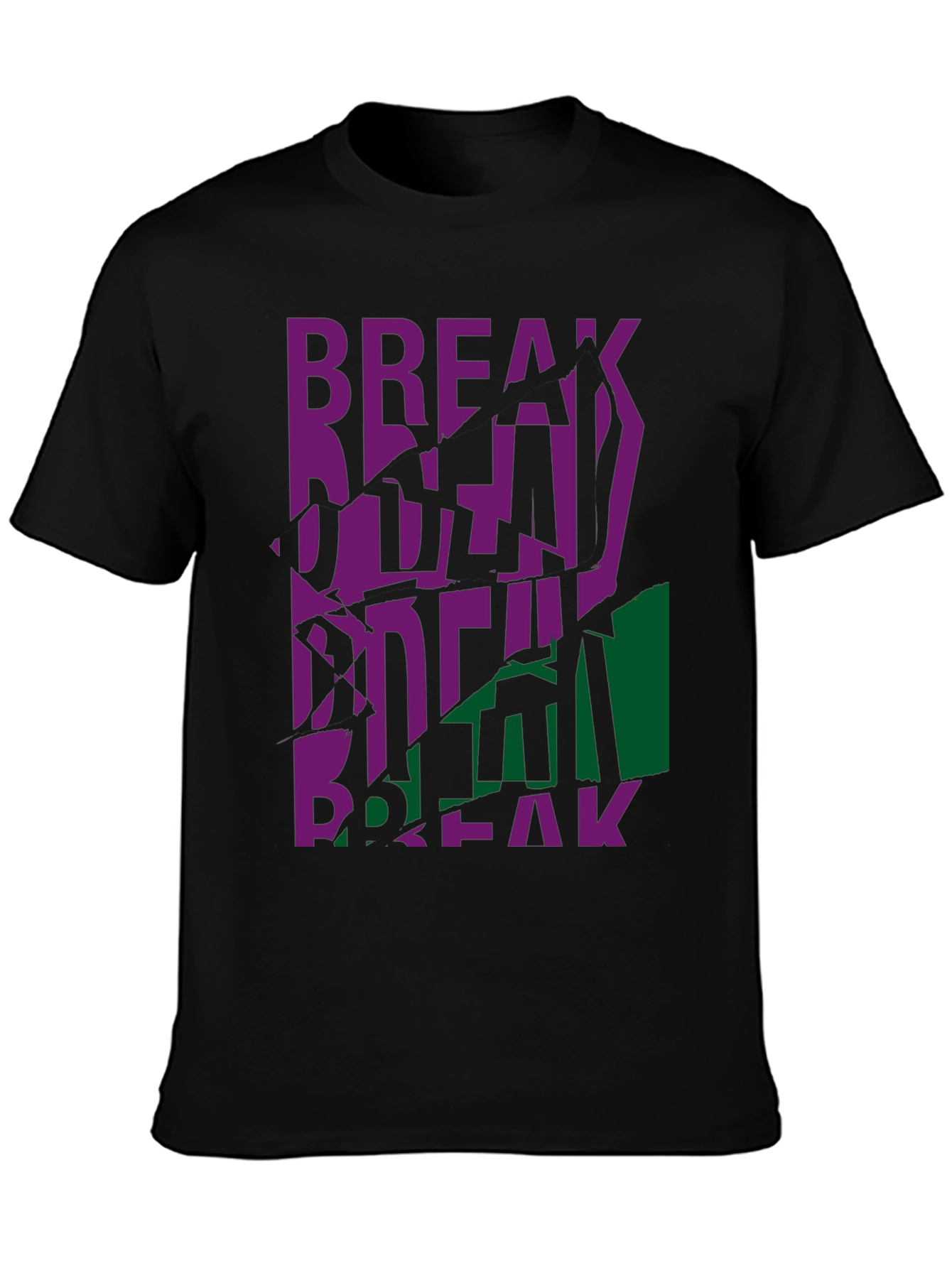 Distorted Break Graphic Tee - Modern Streetwear Shirt