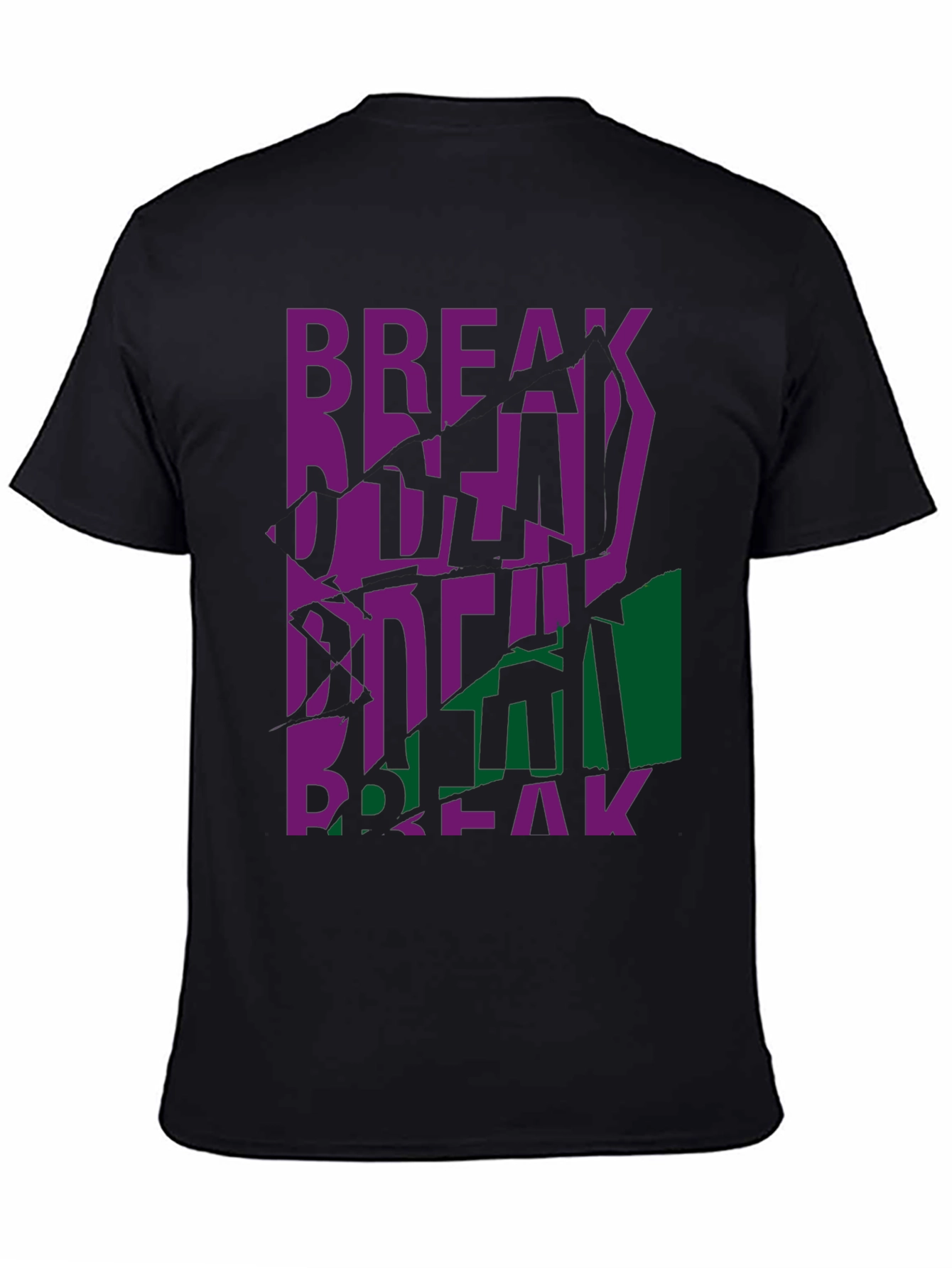 Distorted Break Graphic Tee - Modern Streetwear Shirt