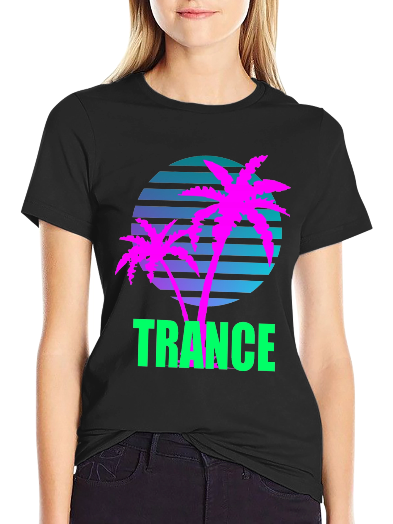Retro Trance Palm Tree T-Shirt