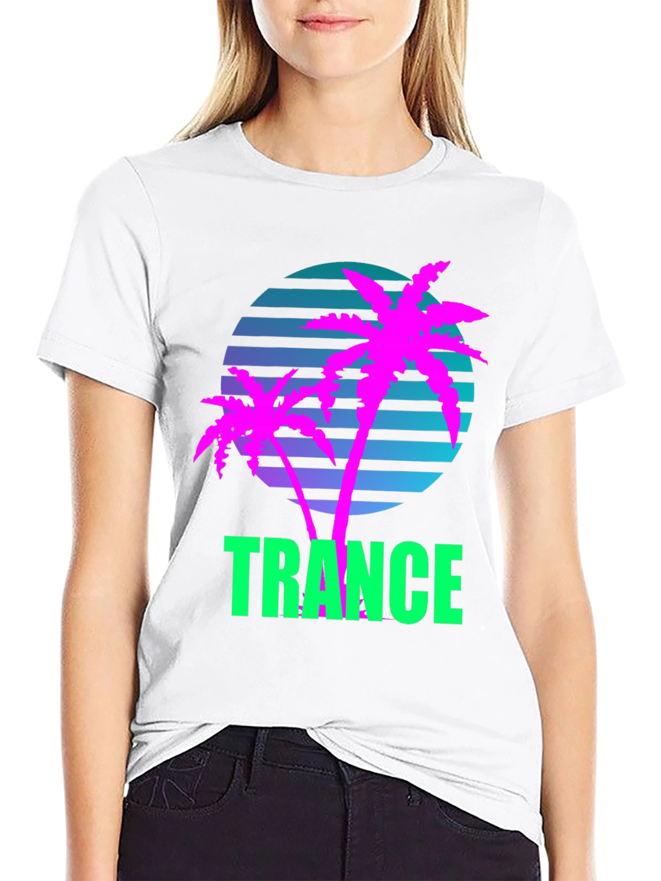 Retro Trance Palm Tree T-Shirt