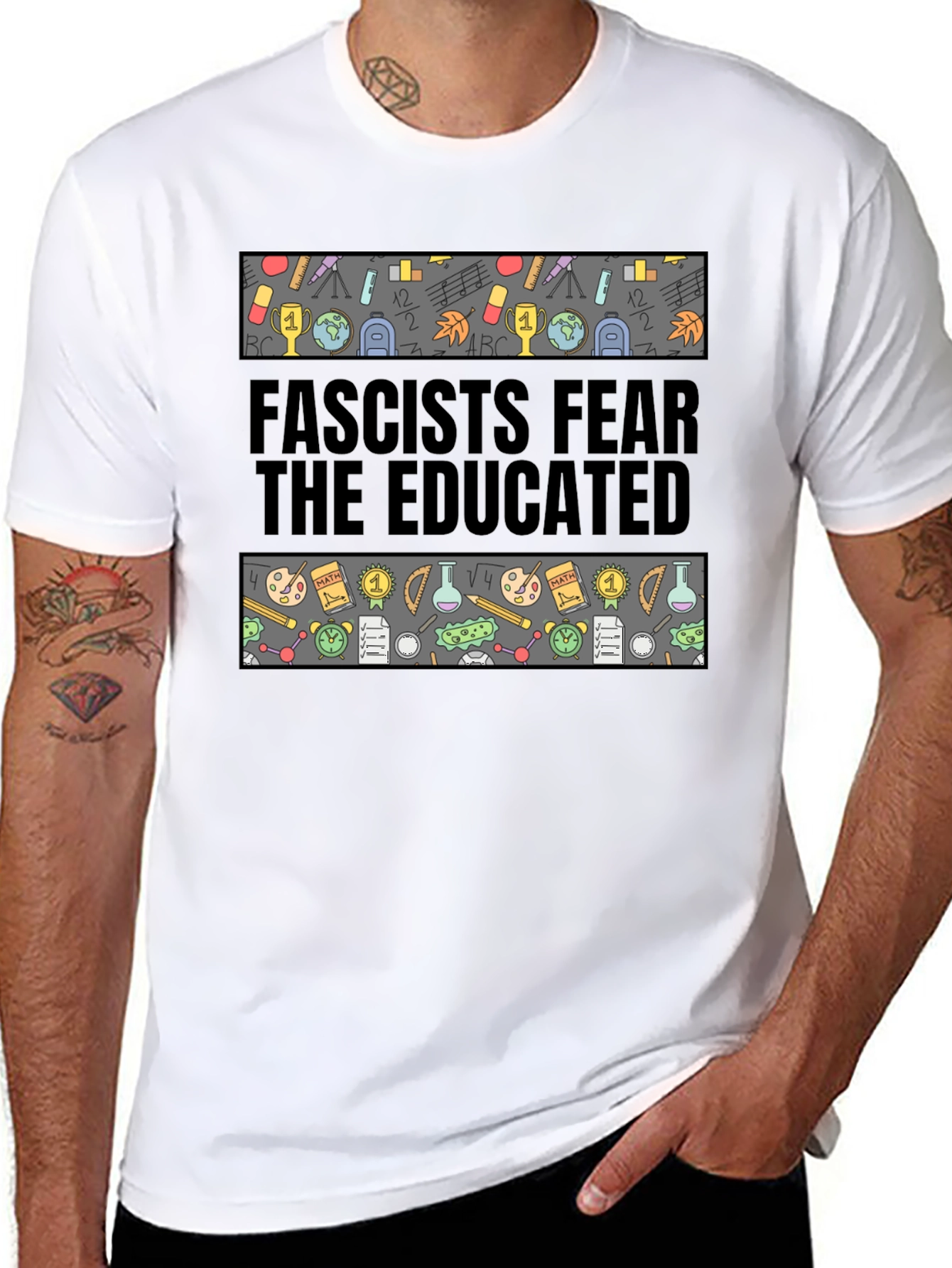 Fascists Fear the Educated Graphic Tee