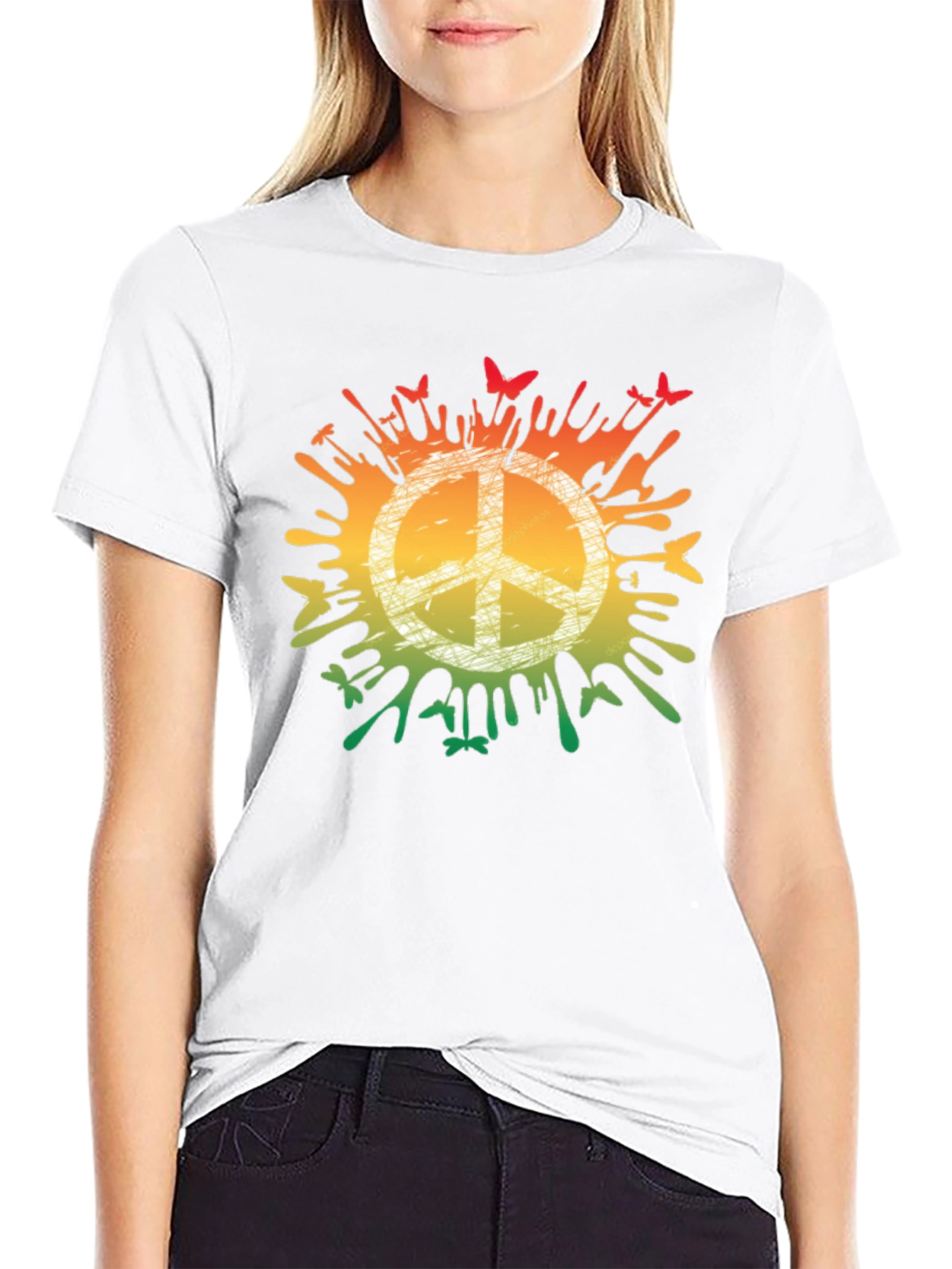 Peace Symbol Graphic T-Shirt