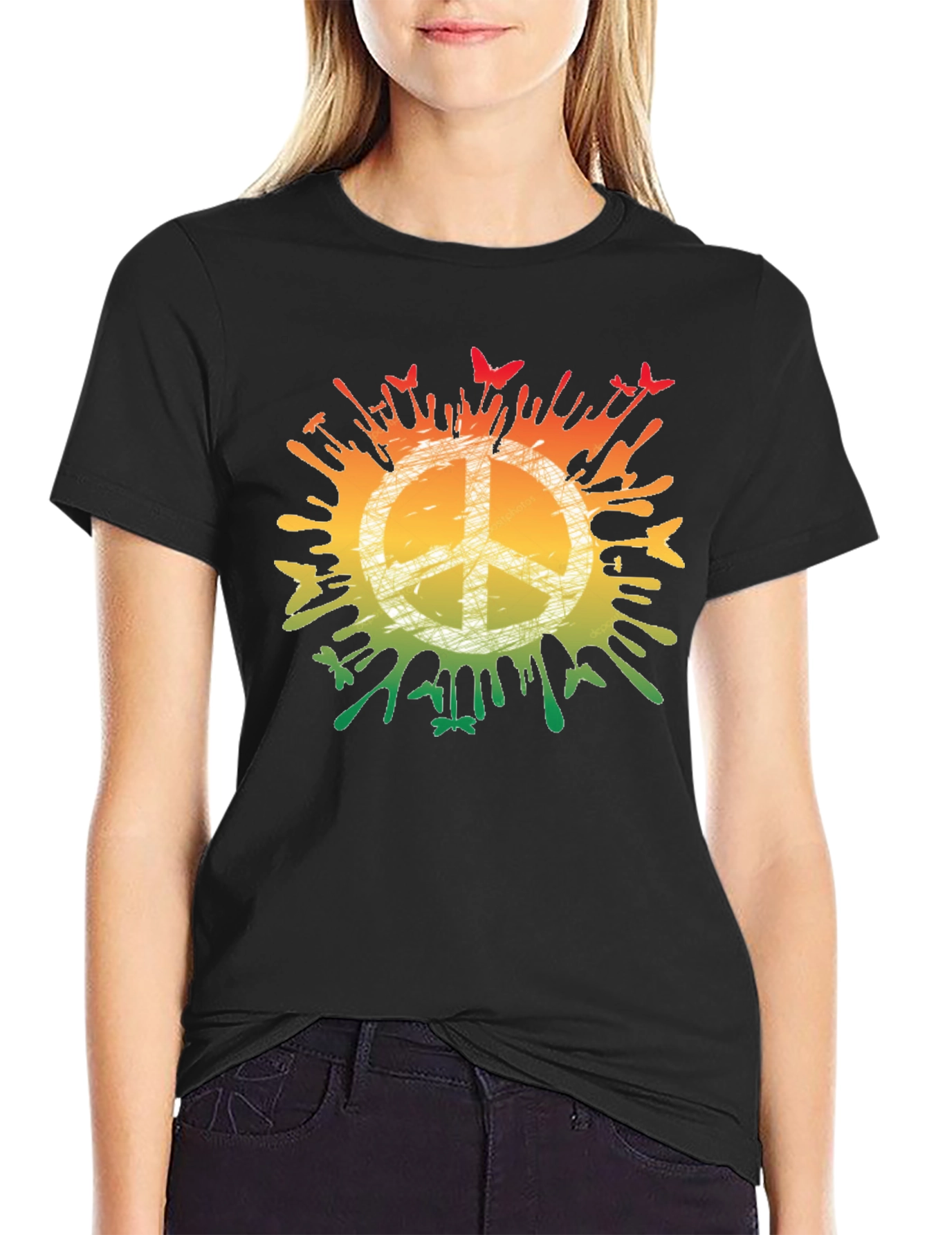 Peace Symbol Graphic T-Shirt