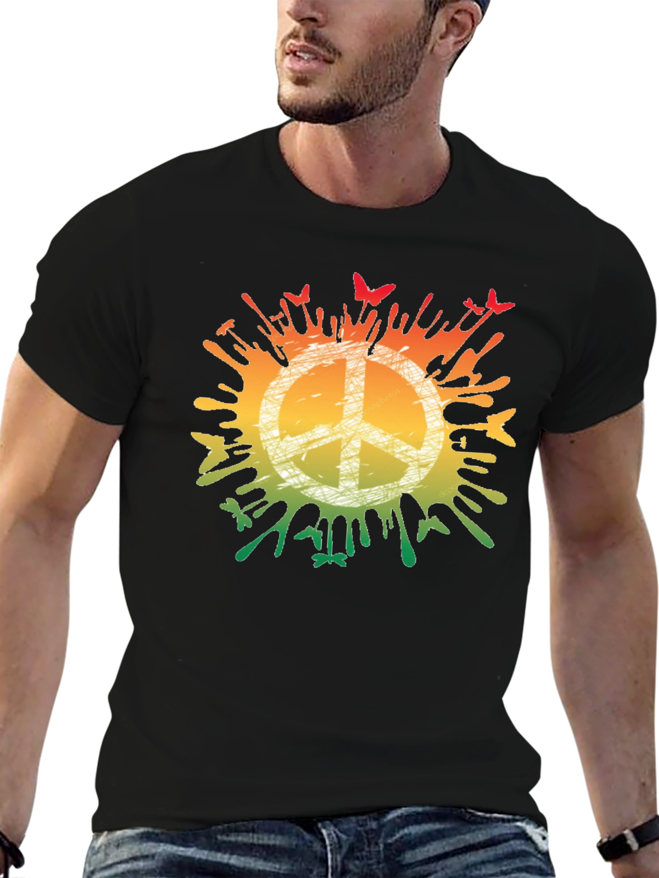 Peace Symbol Graphic T-Shirt