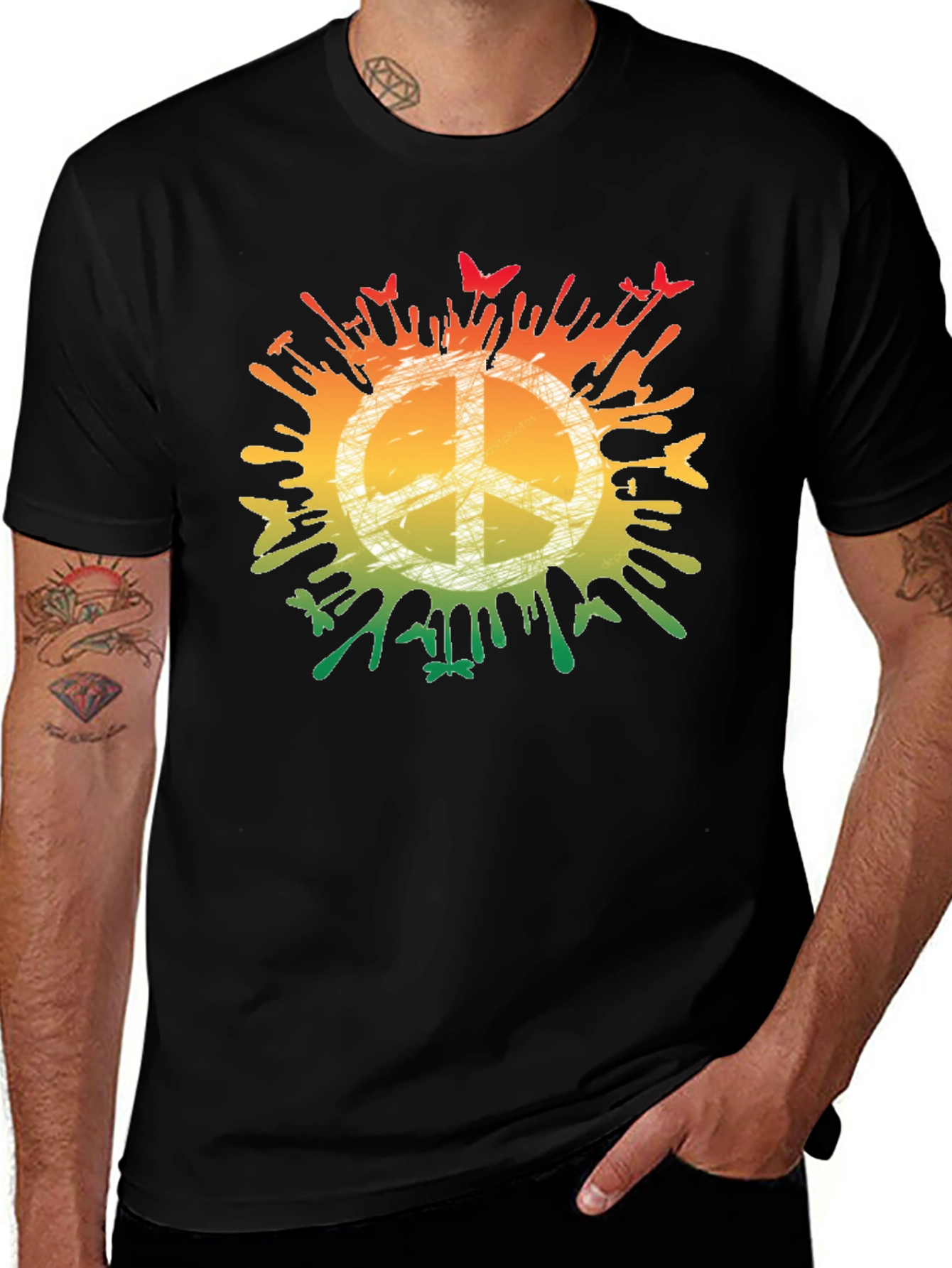 Peace Symbol Graphic T-Shirt