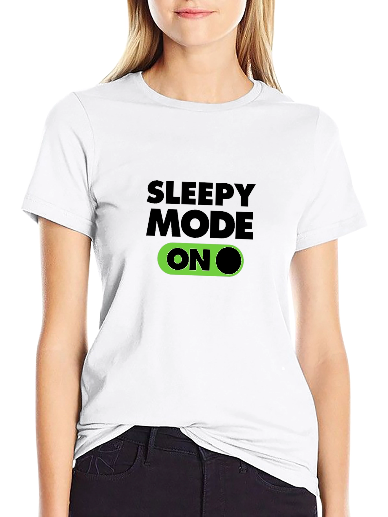 Sleepy Mode On Graphic T-Shirt - Black