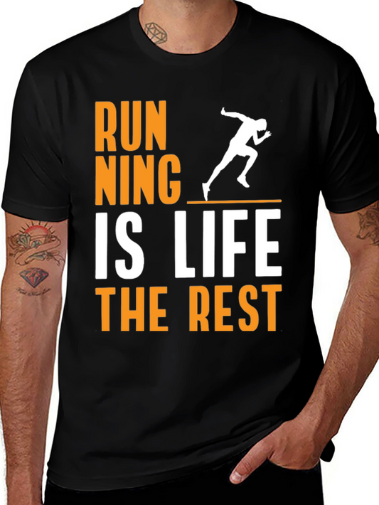 Running Is Life Mens Graphic Tee
