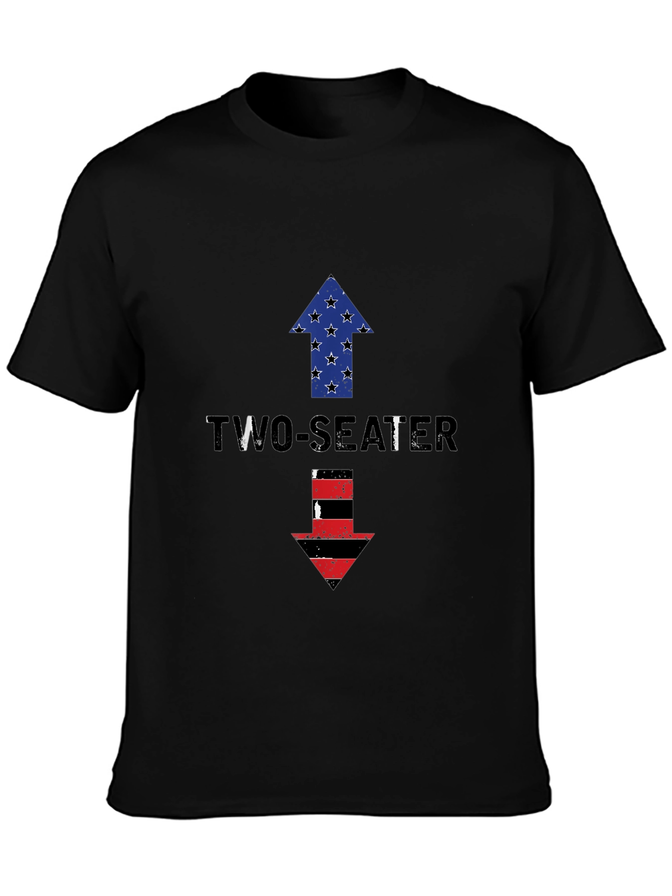 Two-Seater Graphic Tee - Patriotic Arrows Design