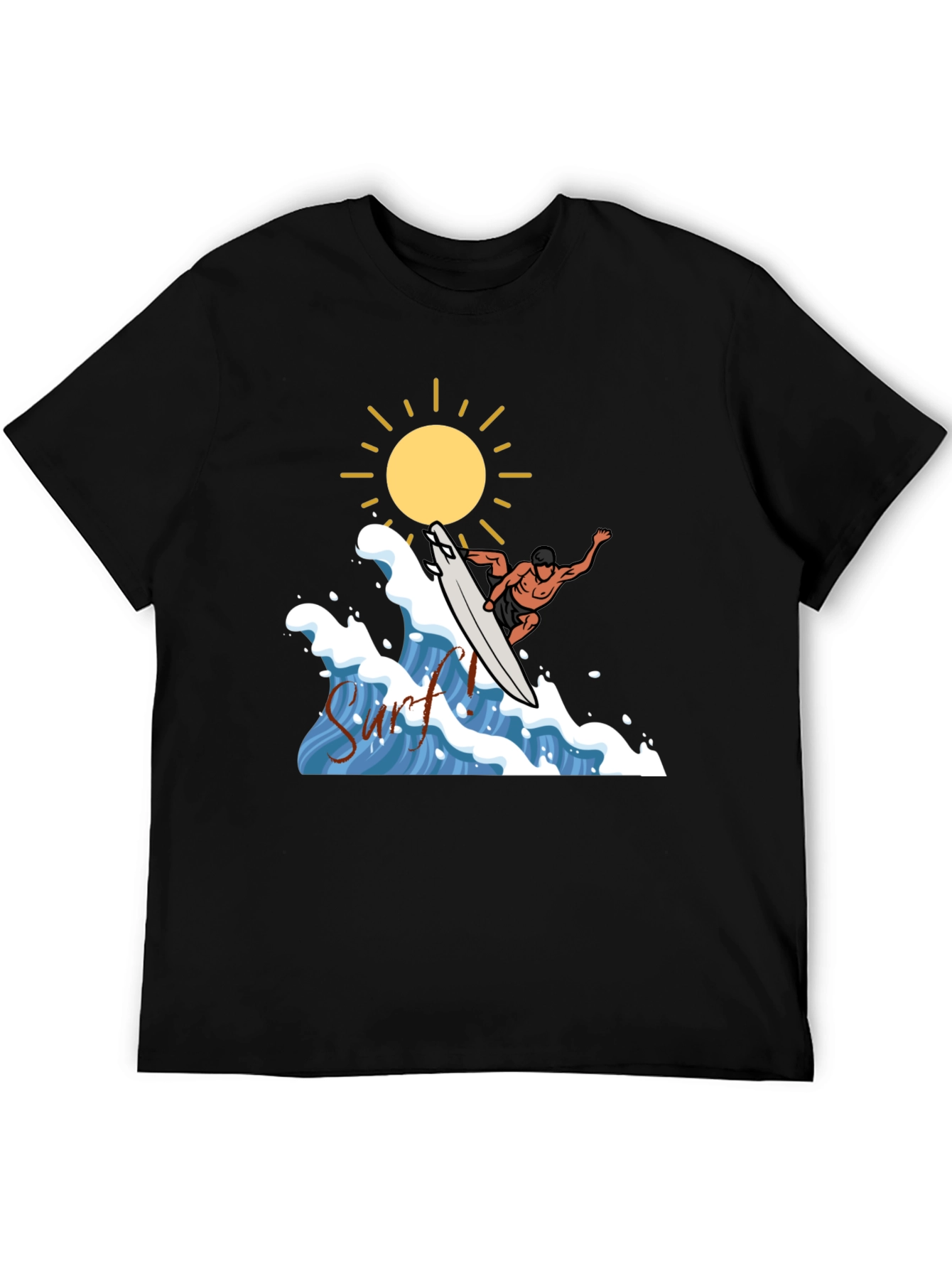Surfs Up Graphic Tee - Black
