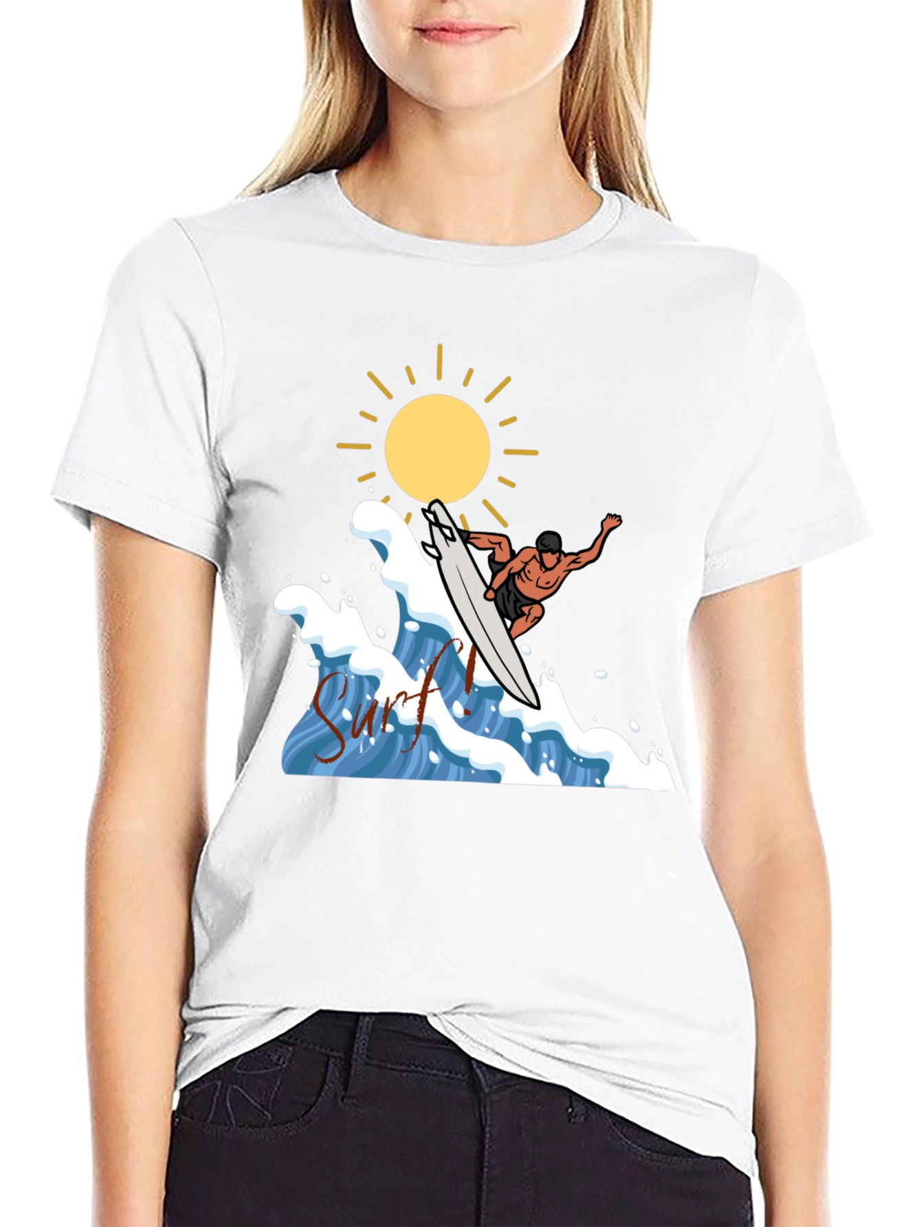 Surfs Up Graphic Tee - Black