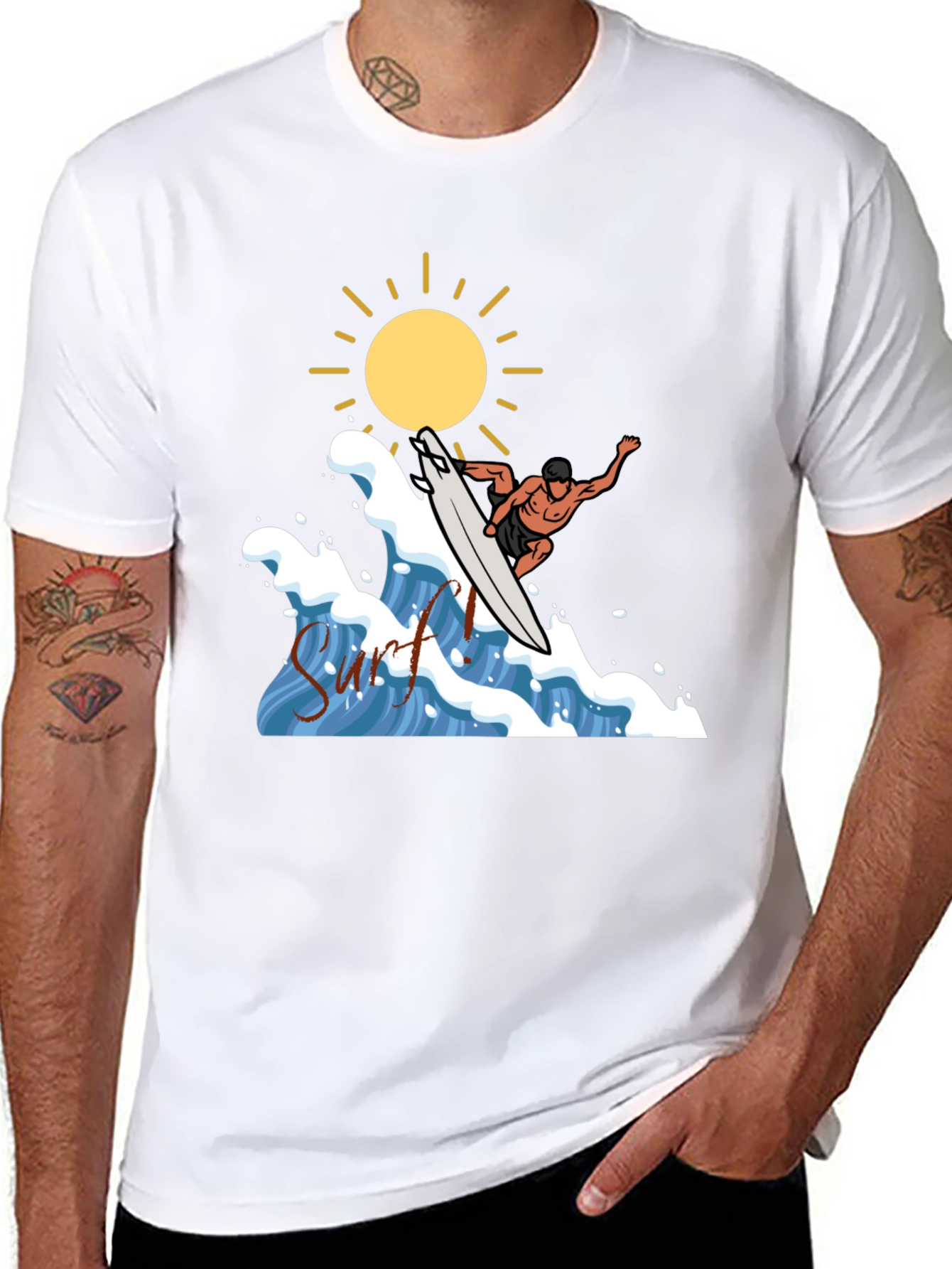 Surfs Up Graphic Tee - Black