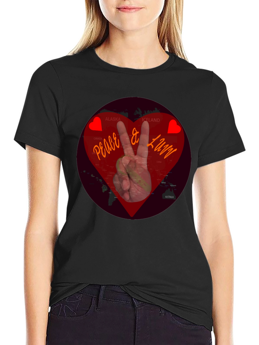 Peace & Luv Graphic Tee - Heart World Design