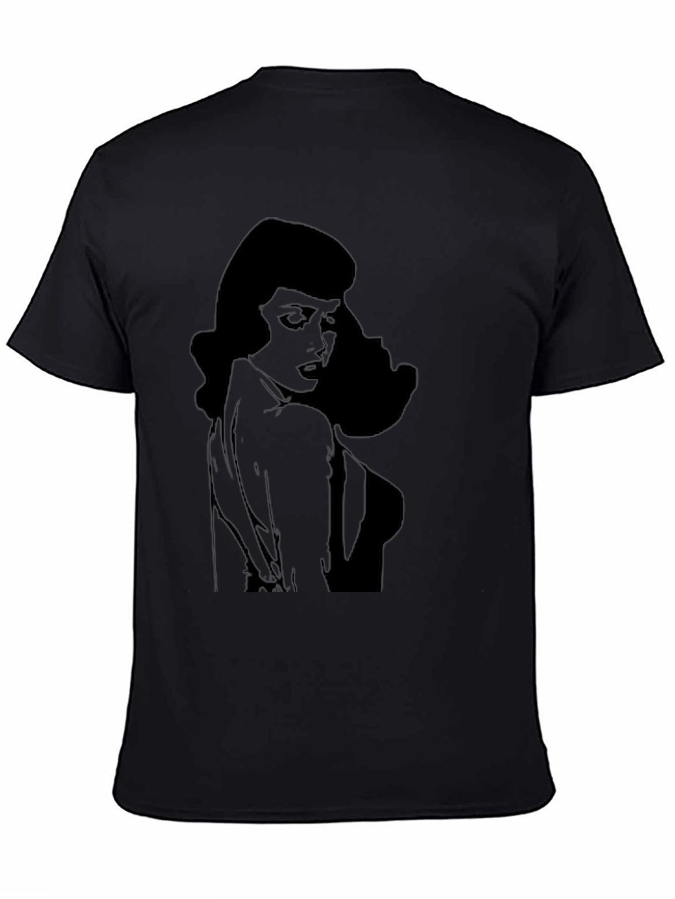 Retro Silhouette Graphic T-Shirt - Black