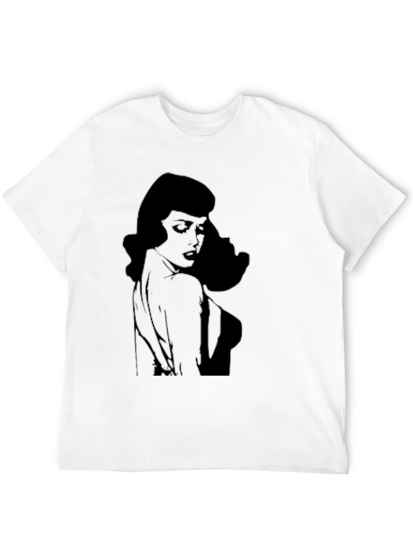Retro Silhouette Graphic T-Shirt - Black
