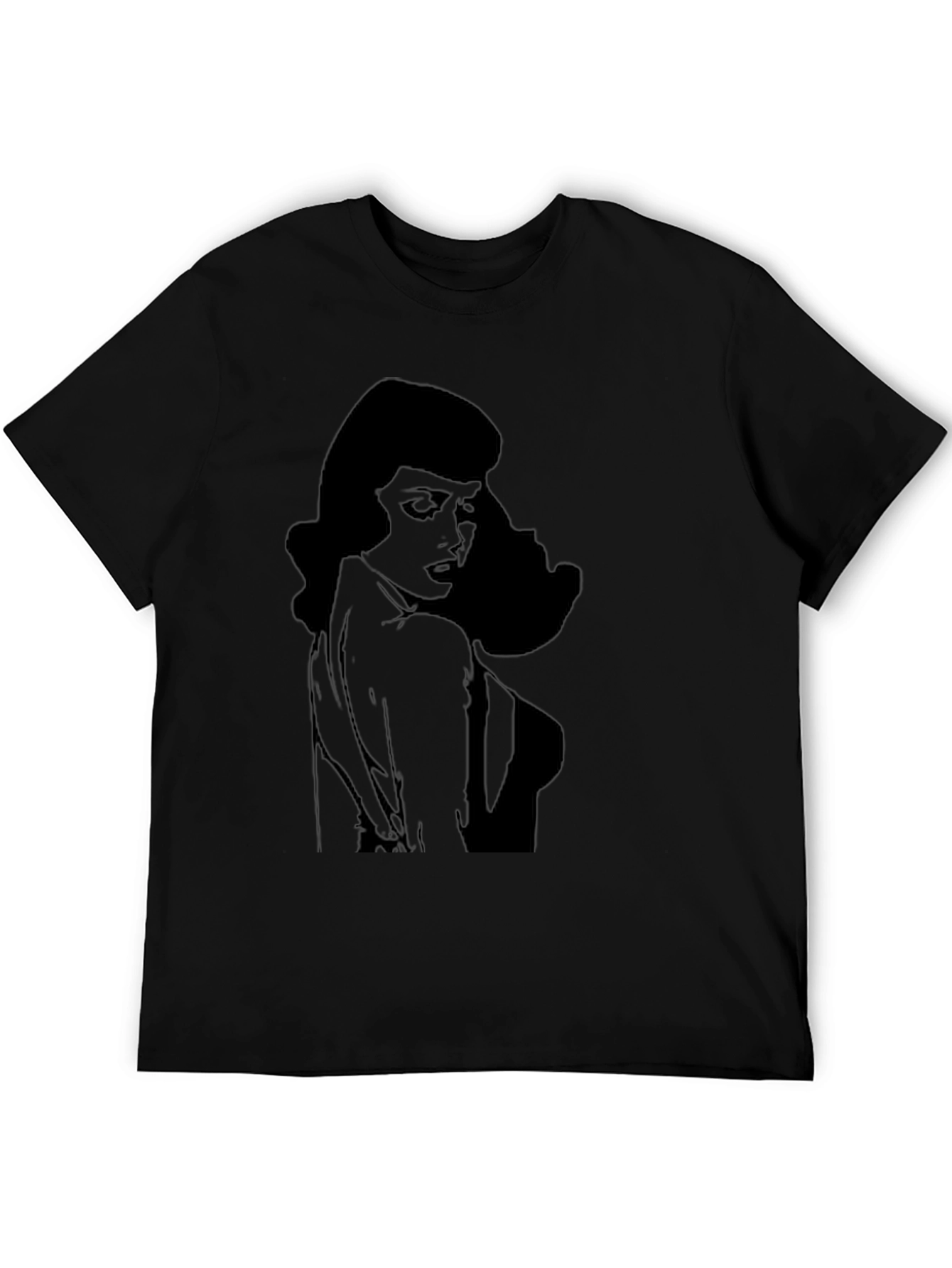 Retro Silhouette Graphic T-Shirt - Black