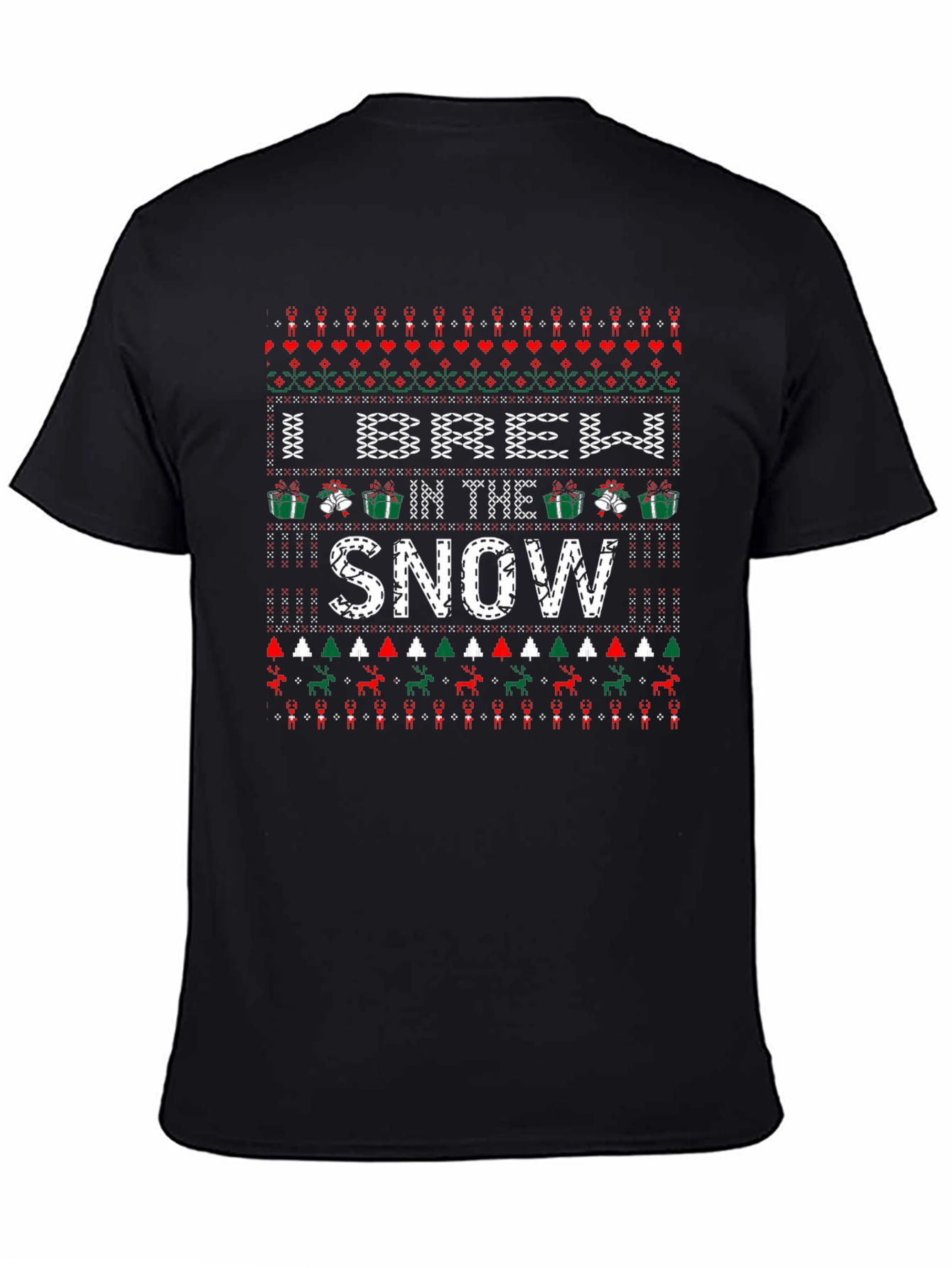 I Brew in the Snow Christmas Pattern T-Shirt