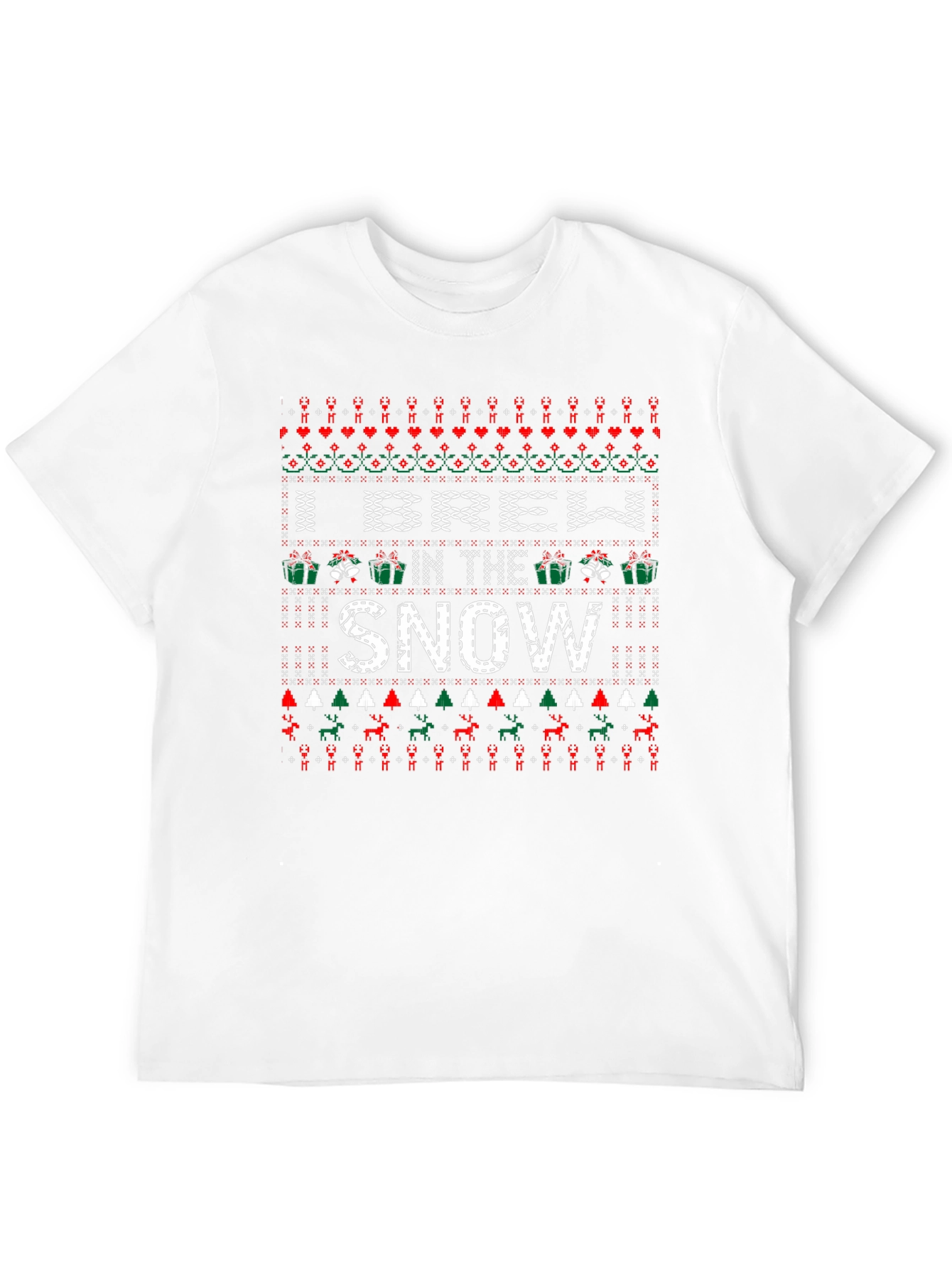 I Brew in the Snow Christmas Pattern T-Shirt