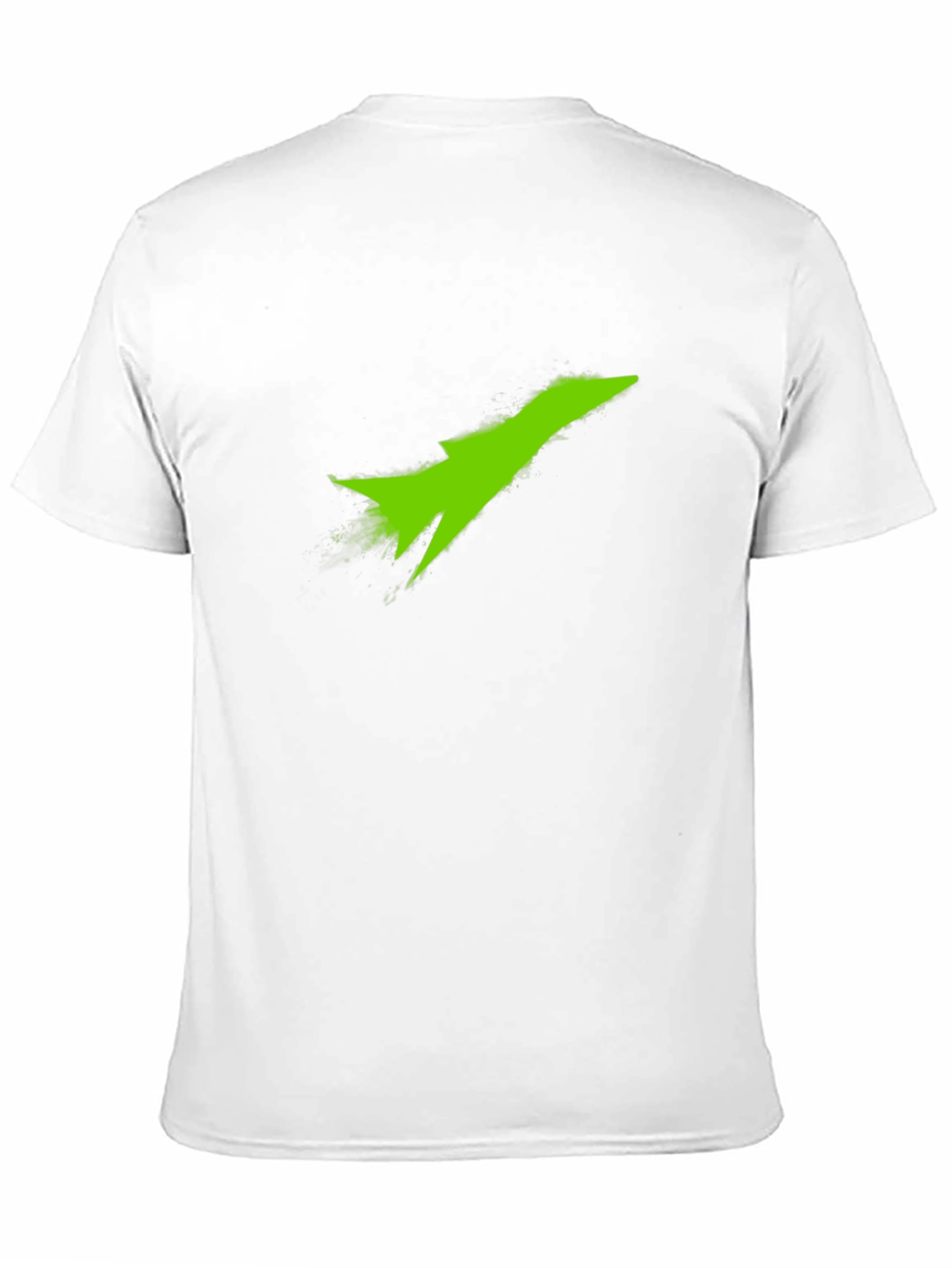 Black T-Shirt with Green Jet Graphic