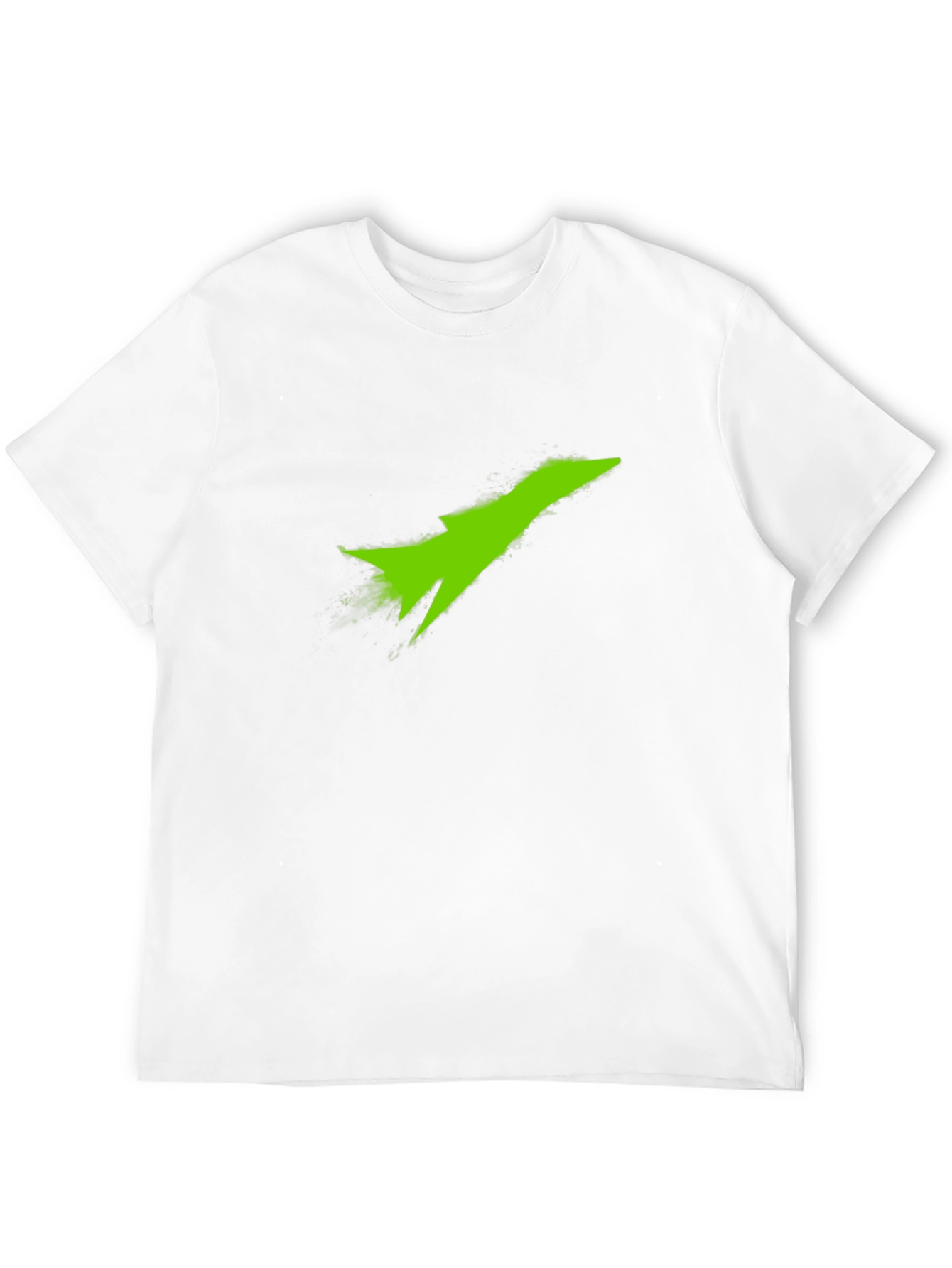 Black T-Shirt with Green Jet Graphic