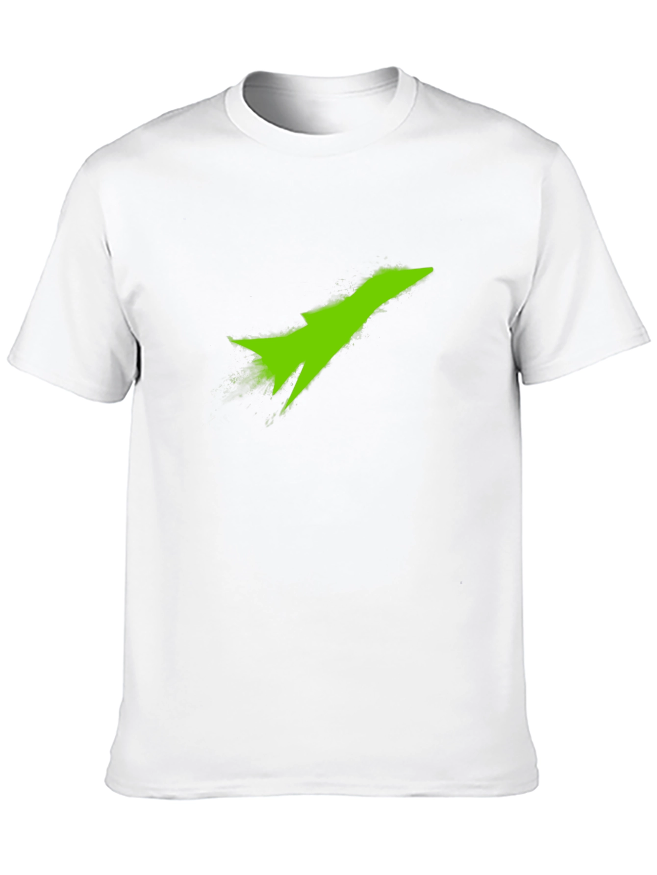 Black T-Shirt with Green Jet Graphic
