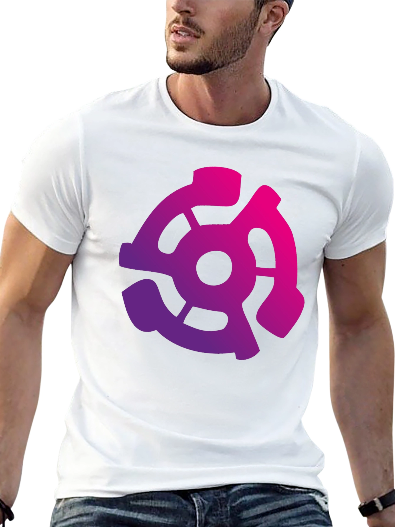 Retro Vinyl Record Adapter Graphic Tee