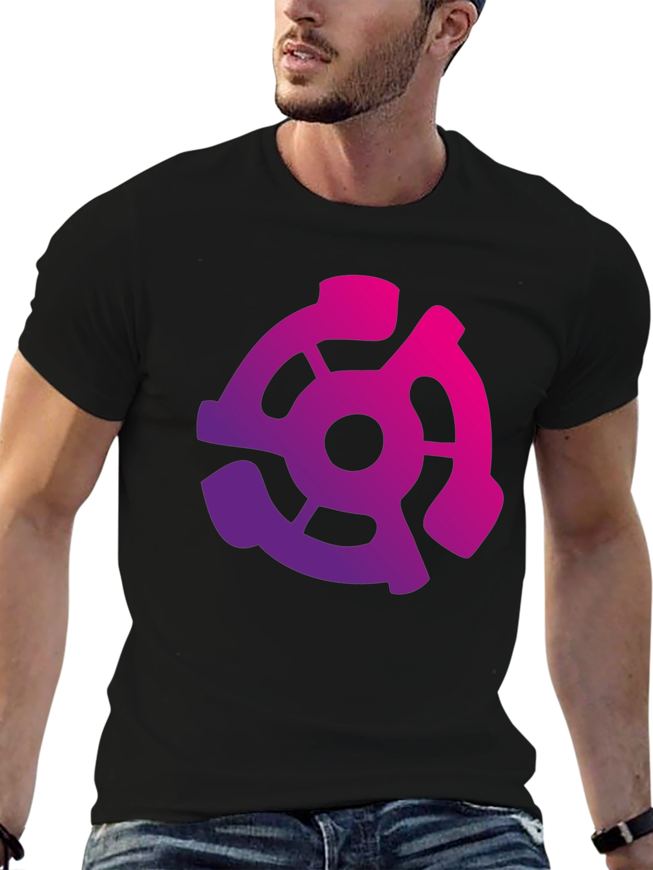 Retro Vinyl Record Adapter Graphic Tee