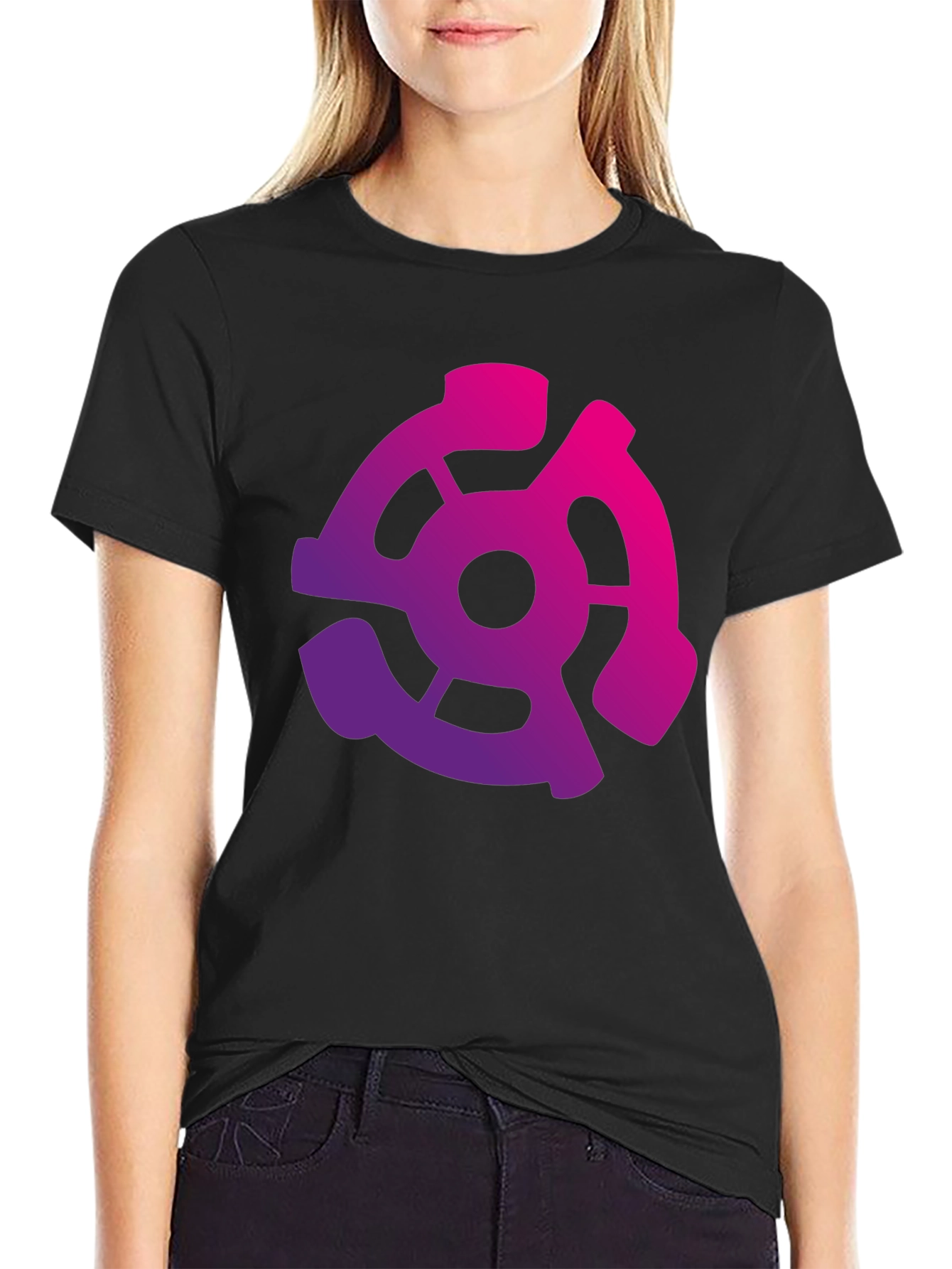 Retro Vinyl Record Adapter Graphic Tee