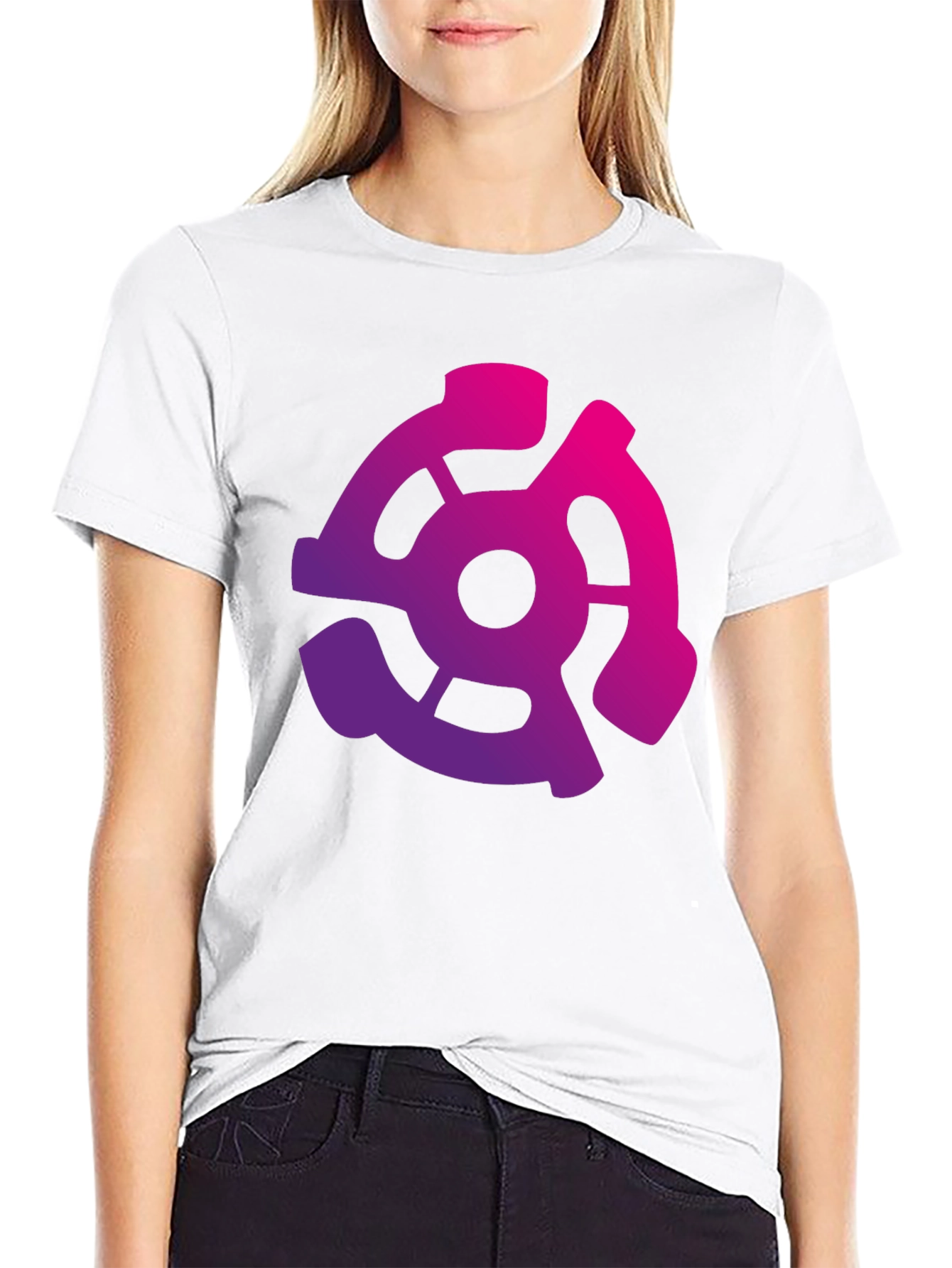 Retro Vinyl Record Adapter Graphic Tee