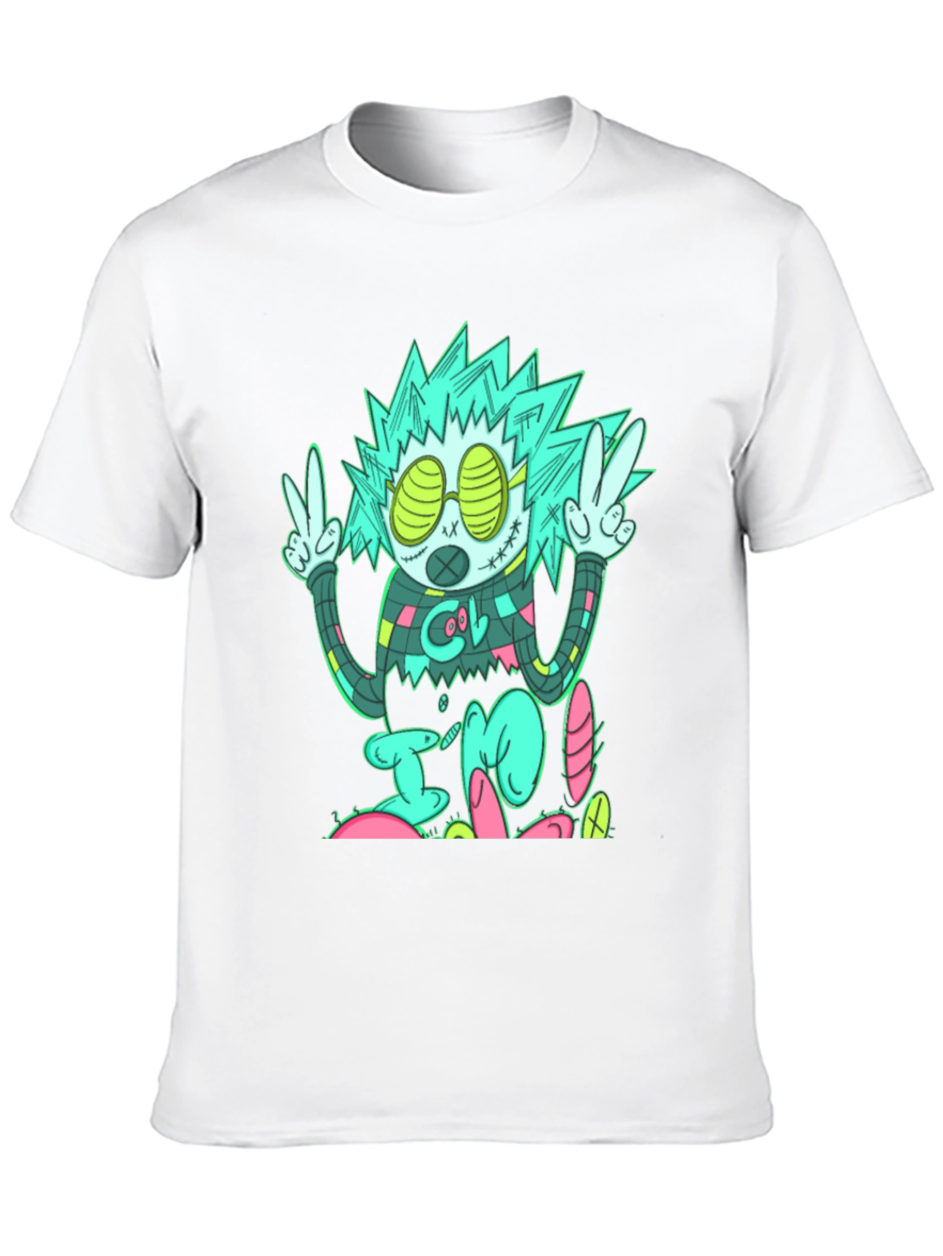 Cool Character Graphic Print Black T-Shirt