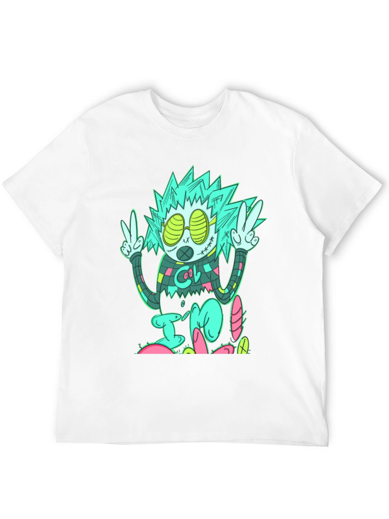 Cool Character Graphic Print Black T-Shirt