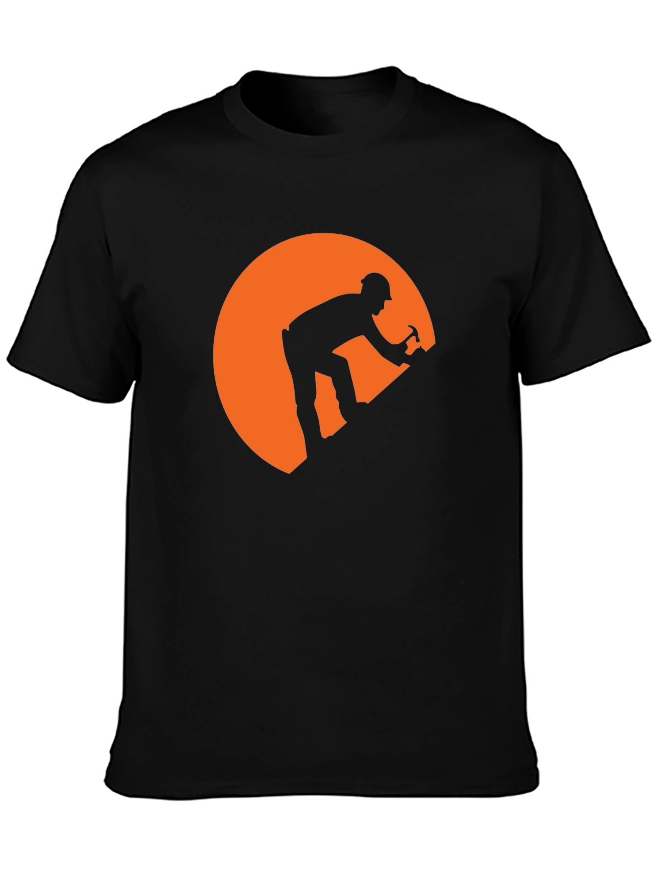 Miner Silhouette Graphic Tee - Black