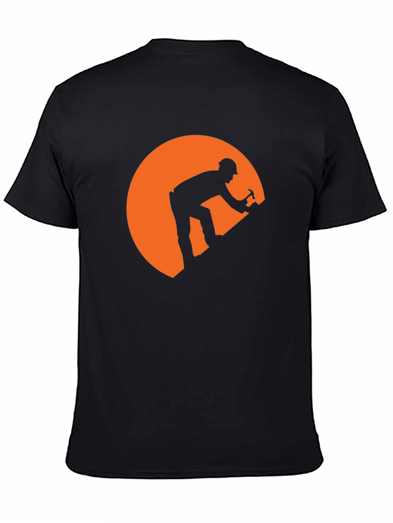 Miner Silhouette Graphic Tee - Black