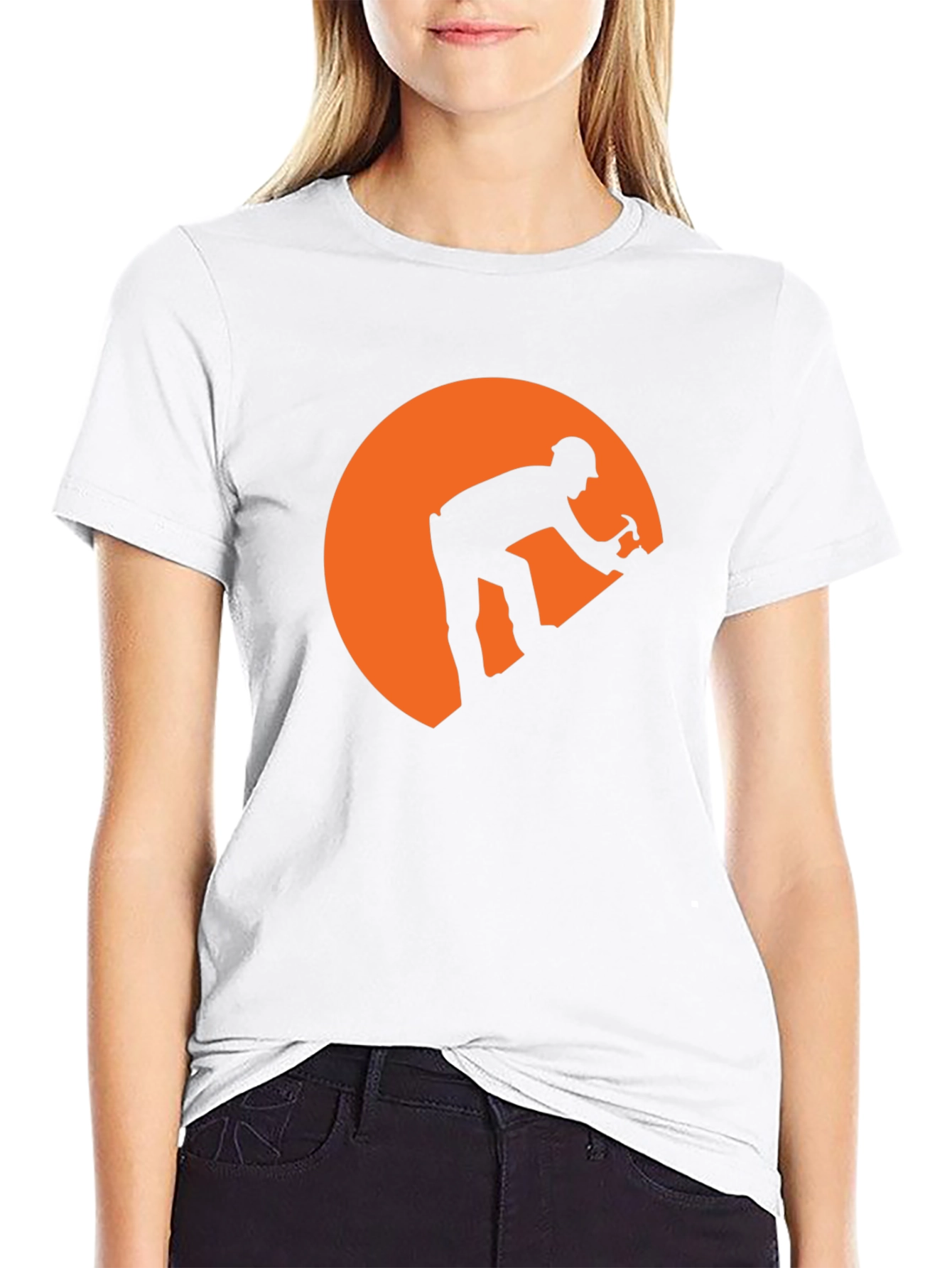Miner Silhouette Graphic Tee - Black