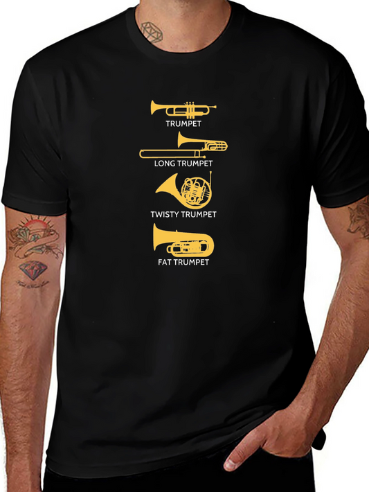 Funny Trumpet Types Graphic T-Shirt