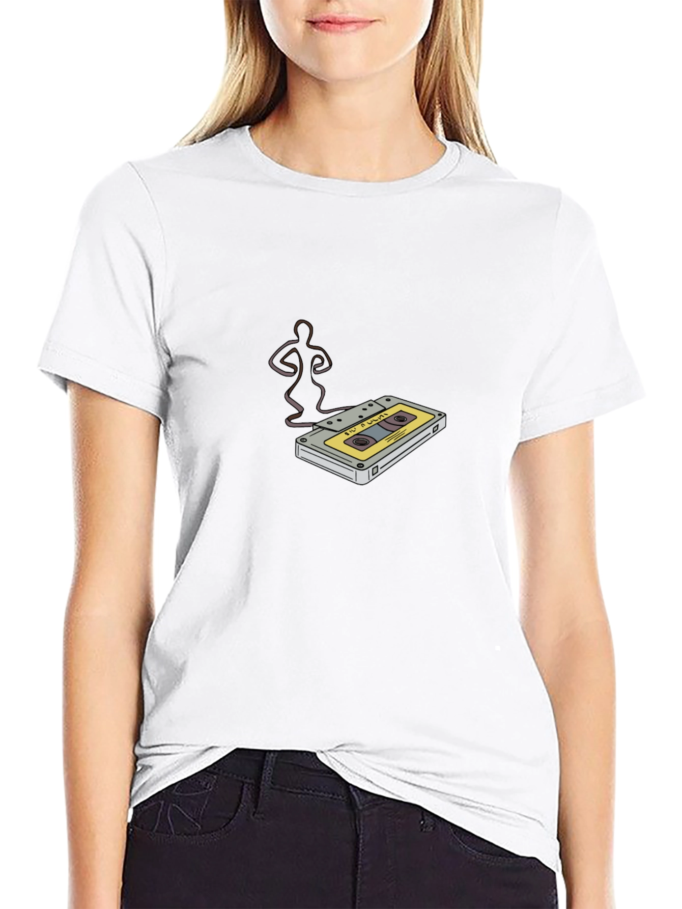 Cassette Tape Graphic Black T-Shirt