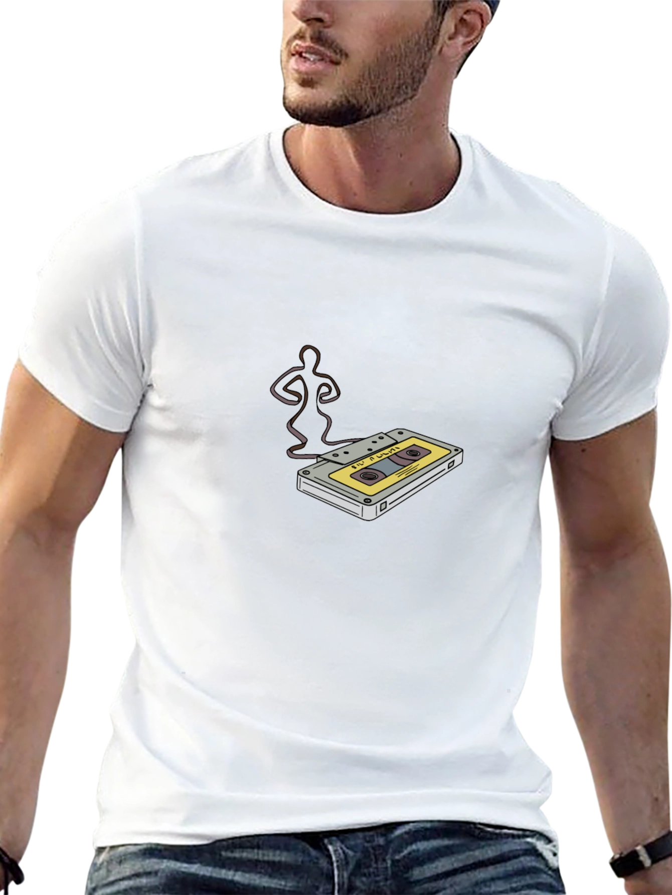 Cassette Tape Graphic Black T-Shirt