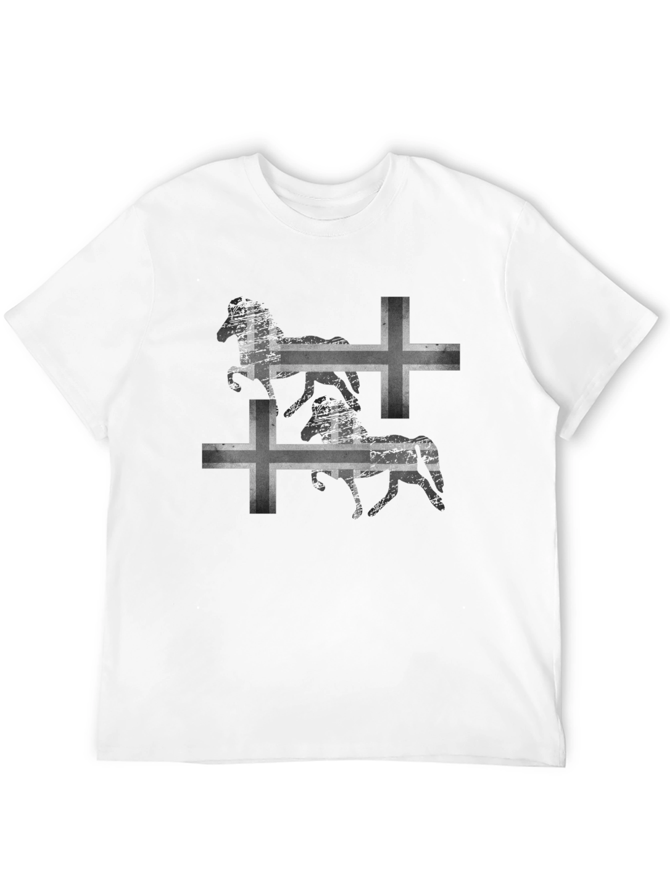Icelandic Horse Flag Graphic Tee - Black