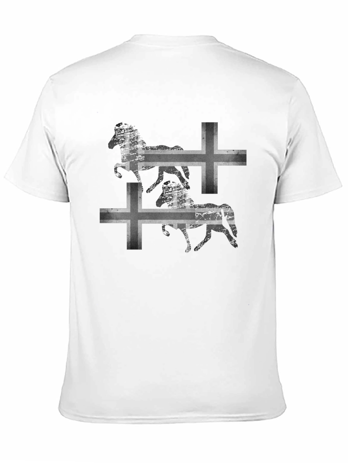 Icelandic Horse Flag Graphic Tee - Black