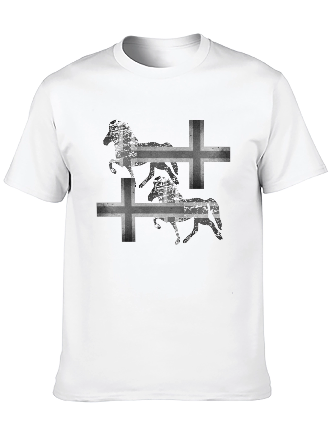 Icelandic Horse Flag Graphic Tee - Black