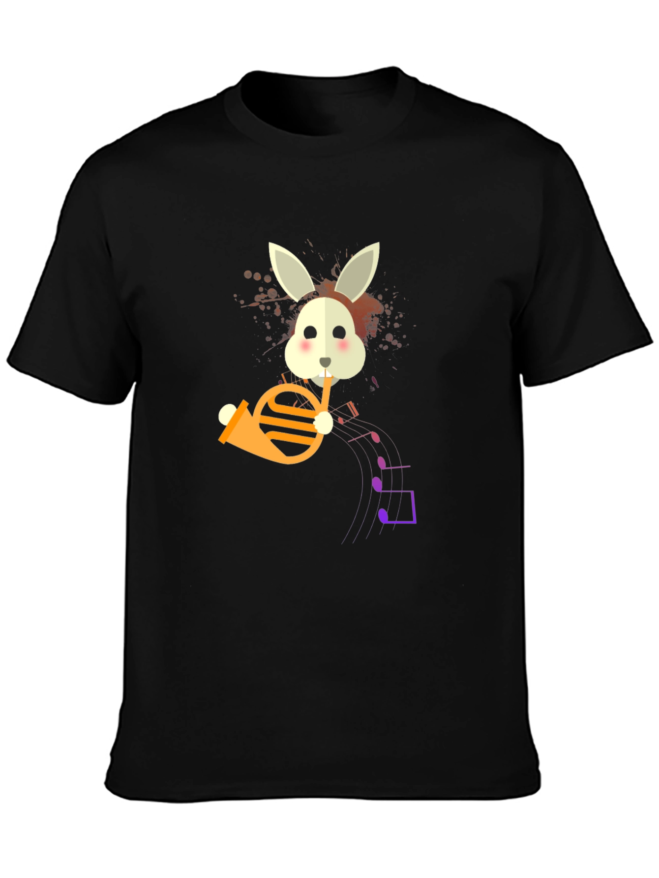 Bunny French Horn Player Graphic T-Shirt