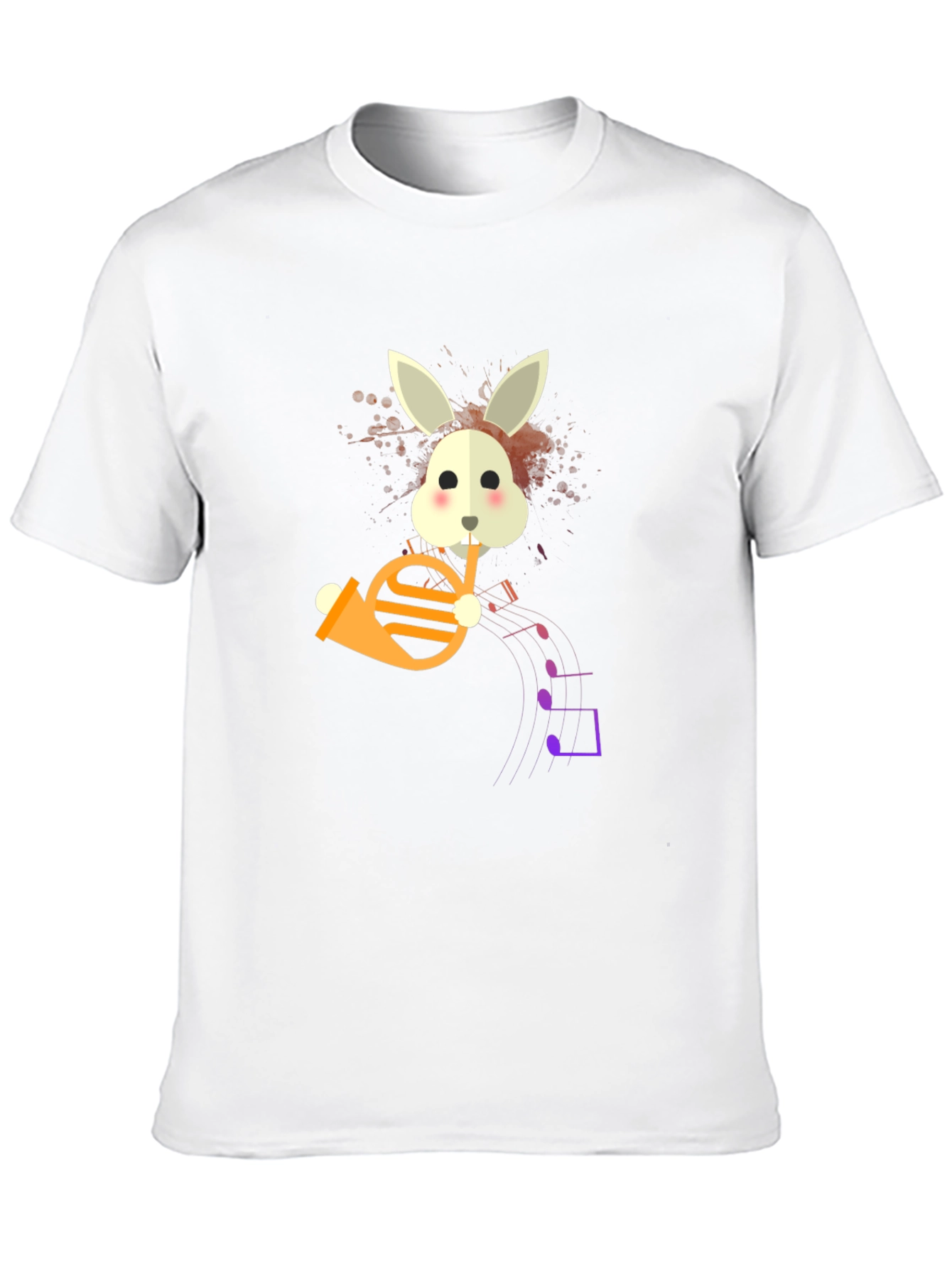 Bunny French Horn Player Graphic T-Shirt